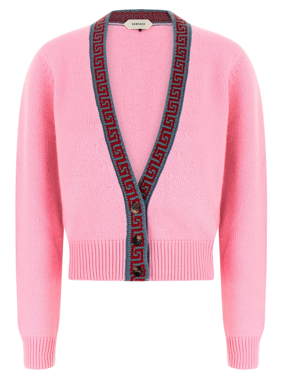 Versace Multicolor Virgin Wool Cardigan