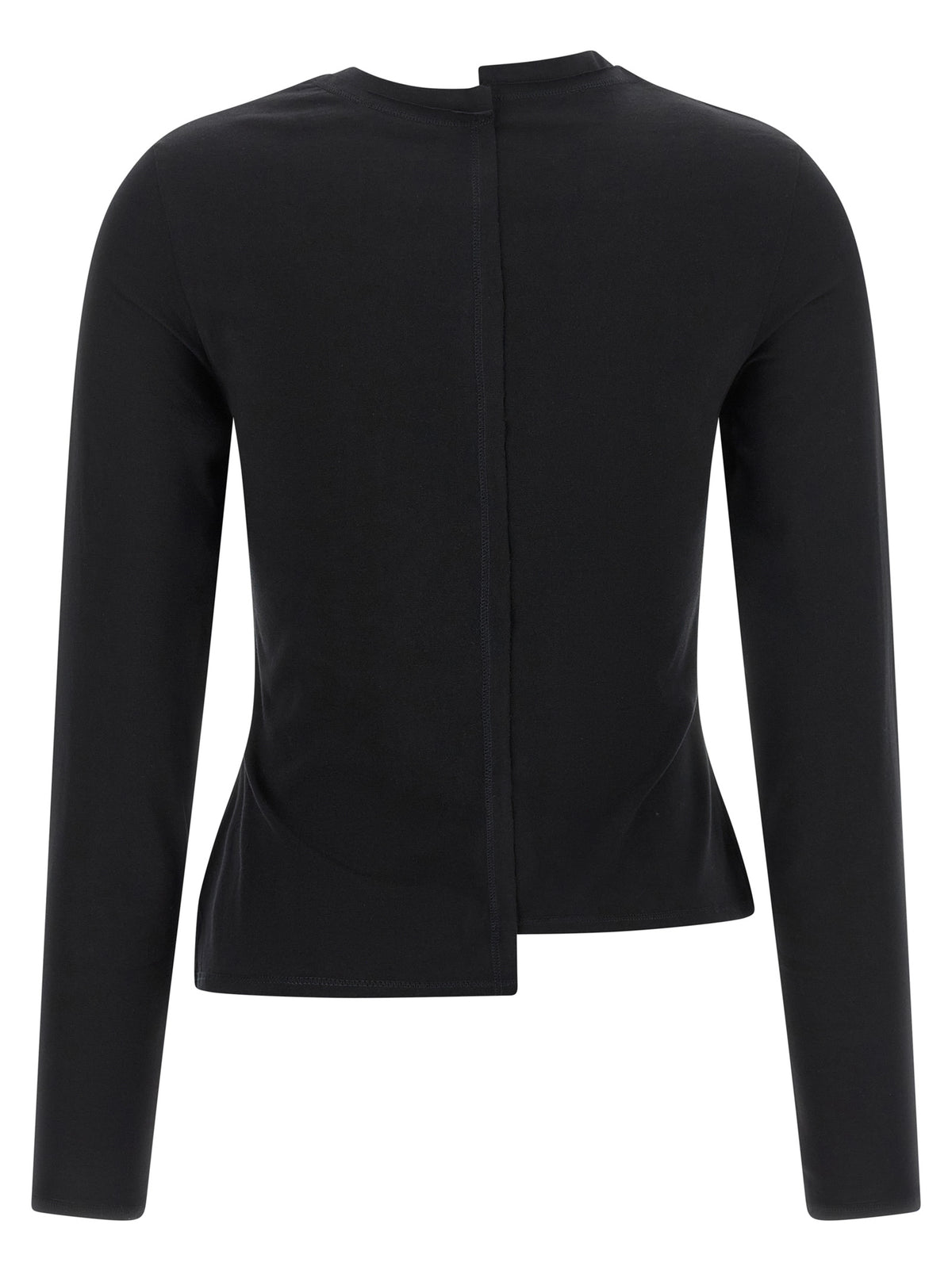 Y-3 Black Cotton Long Sleeve T-Shirt