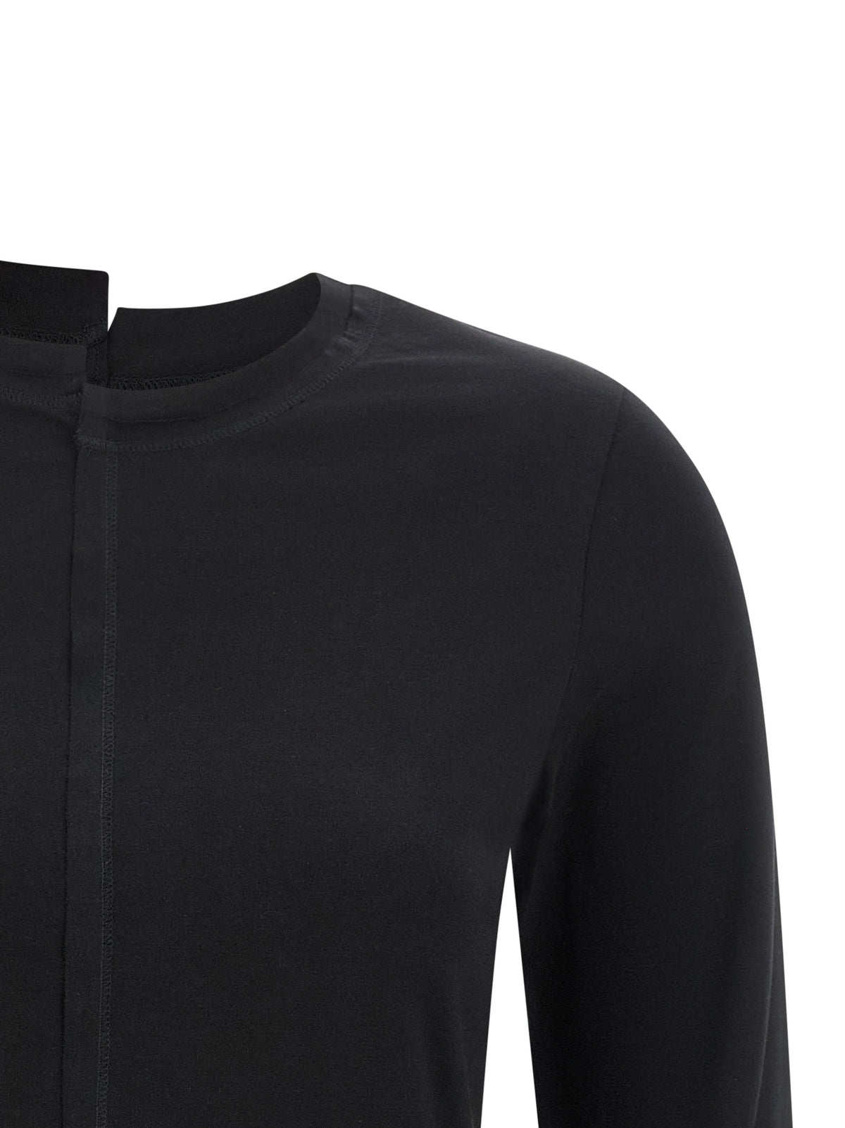 Y-3 Black Cotton Long Sleeve T-Shirt