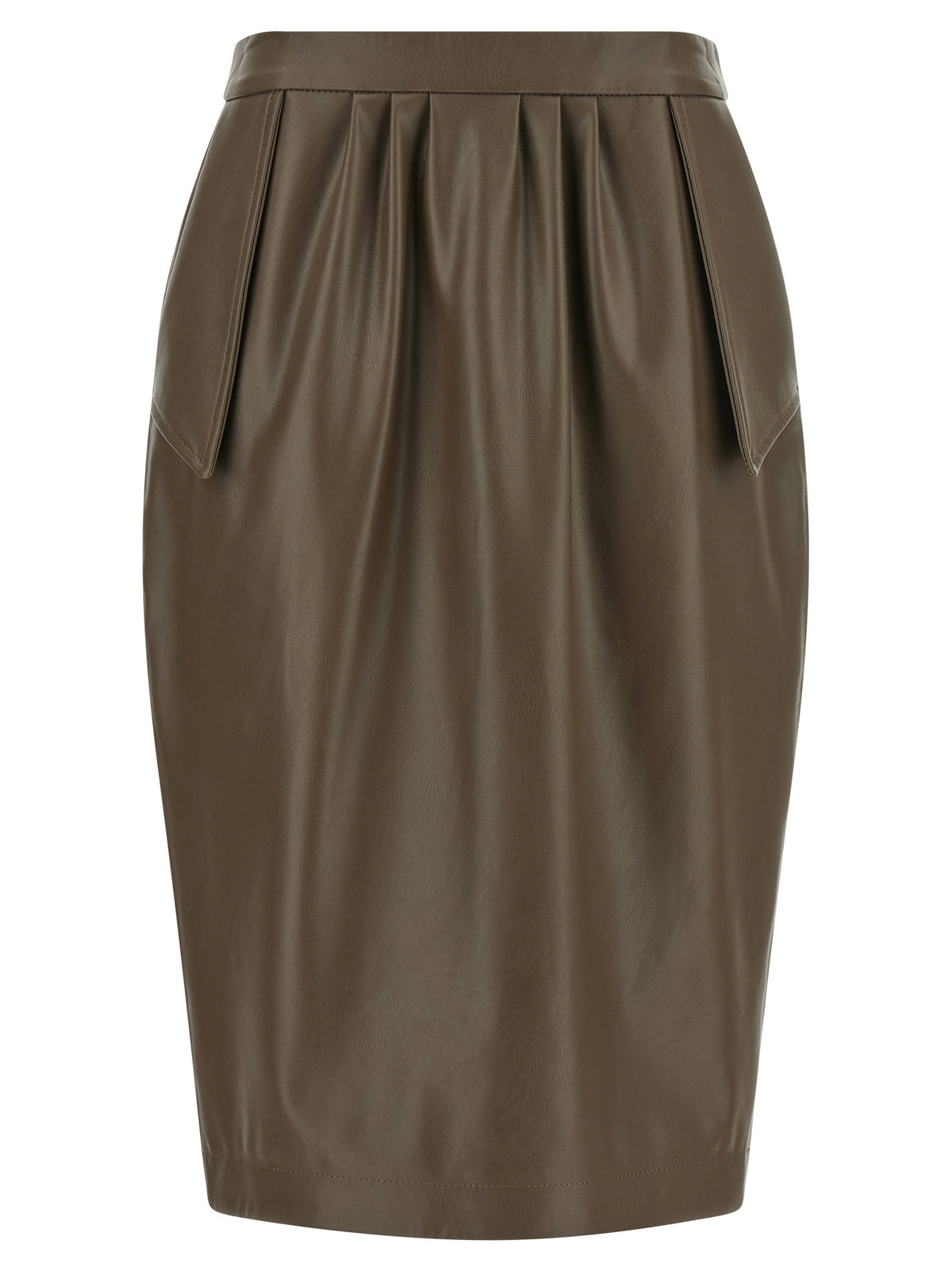 Stella McCartney Brown Polyester Midi Skirt