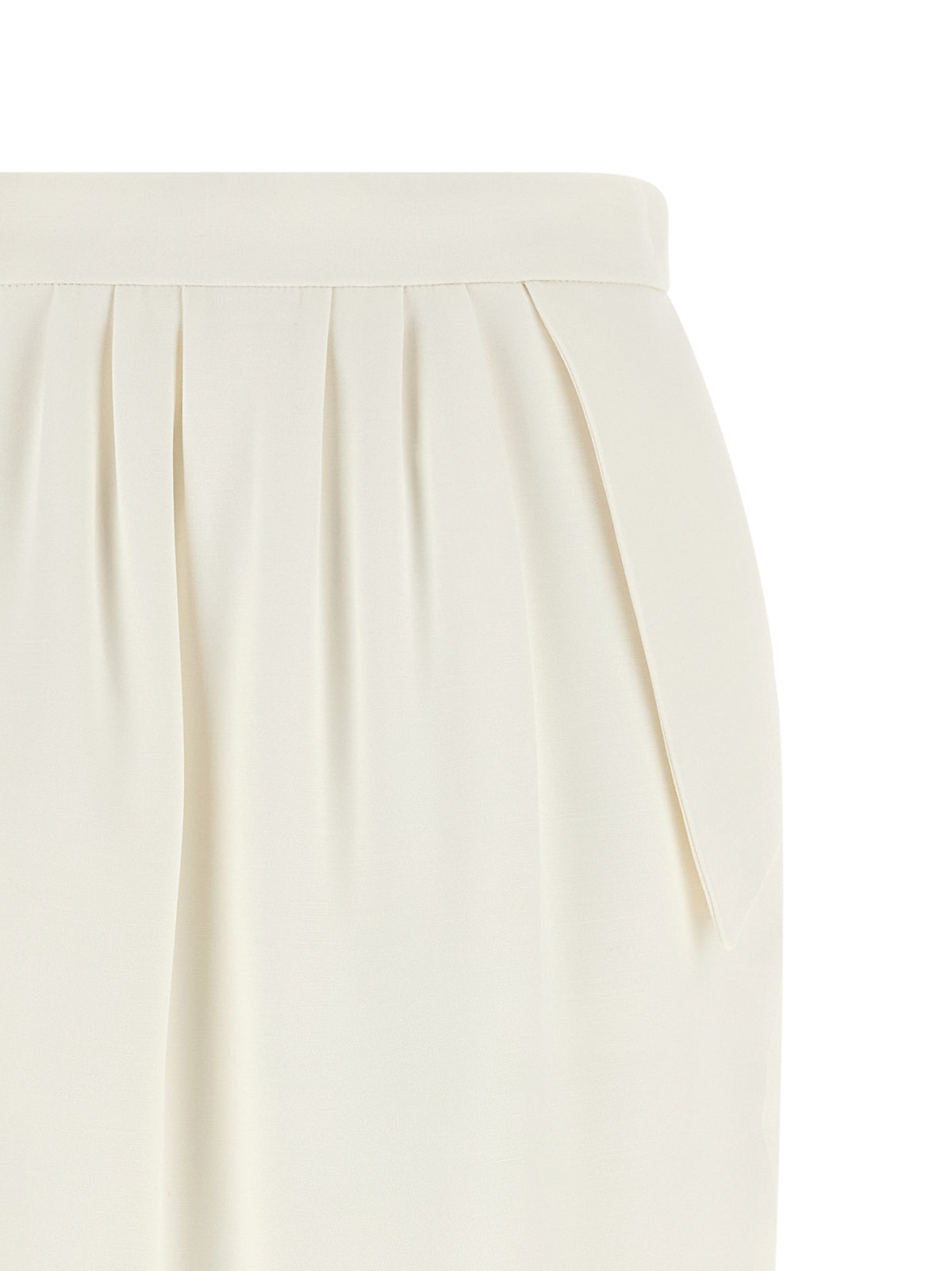 Stella McCartney White Polyester Midi Skirt
