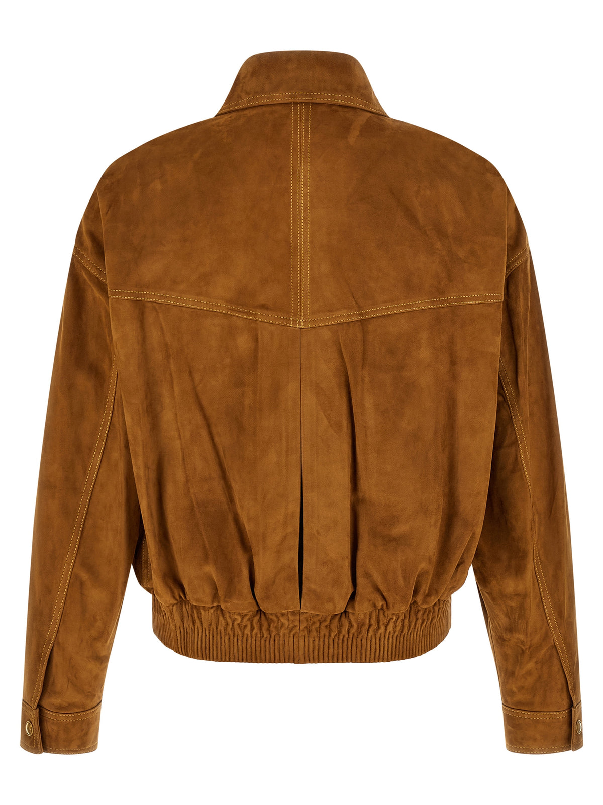 Versace Brown Lamb Leather Leather Jacket