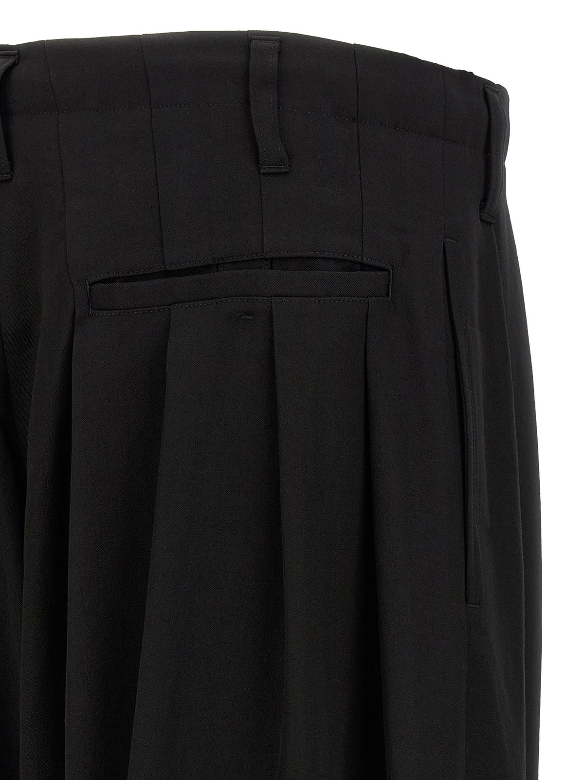 Yohji Yamamoto Black Wool Casual Pants