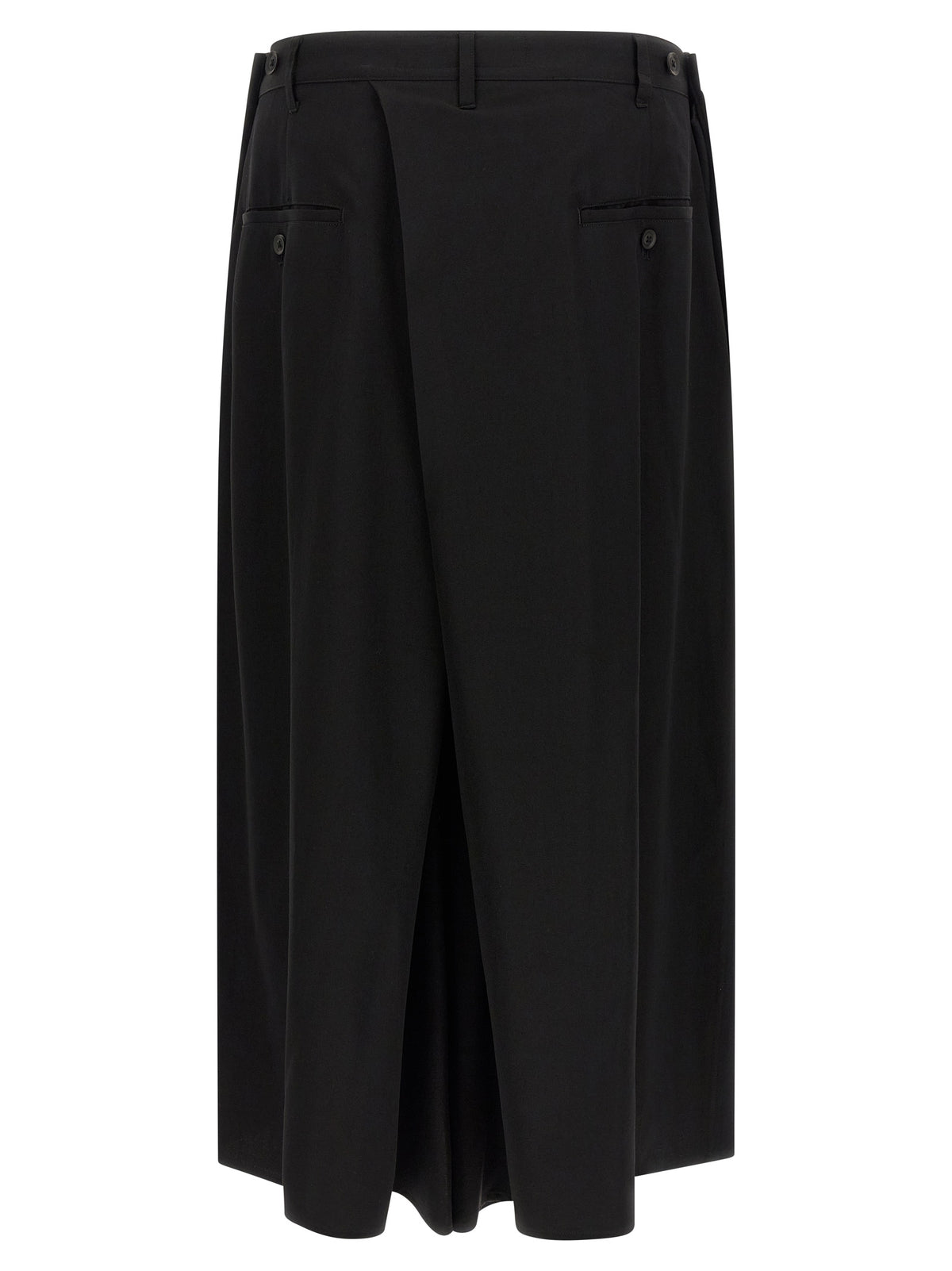 Yohji Yamamoto Black Wool Casual Pants
