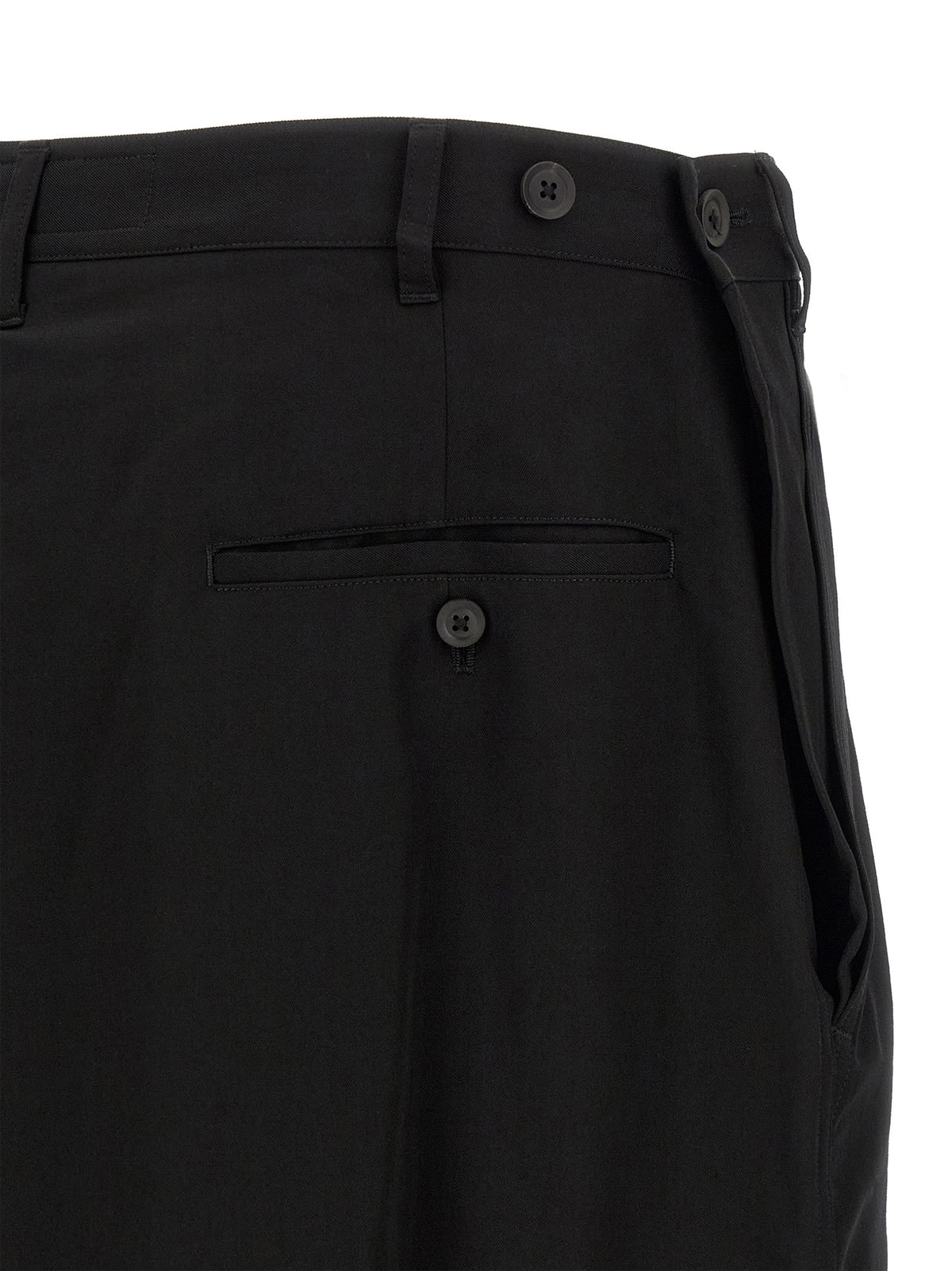 Yohji Yamamoto Black Wool Casual Pants