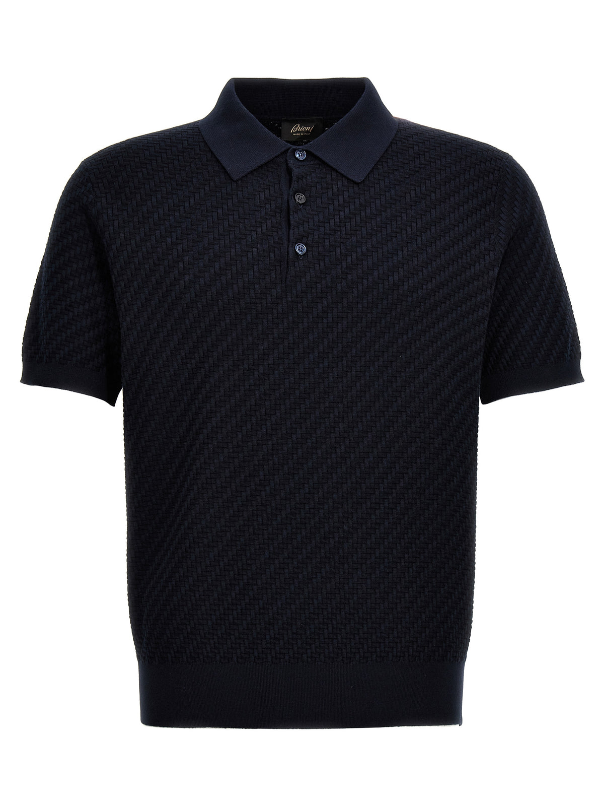 Brioni Blue Cotton Polo Shirt