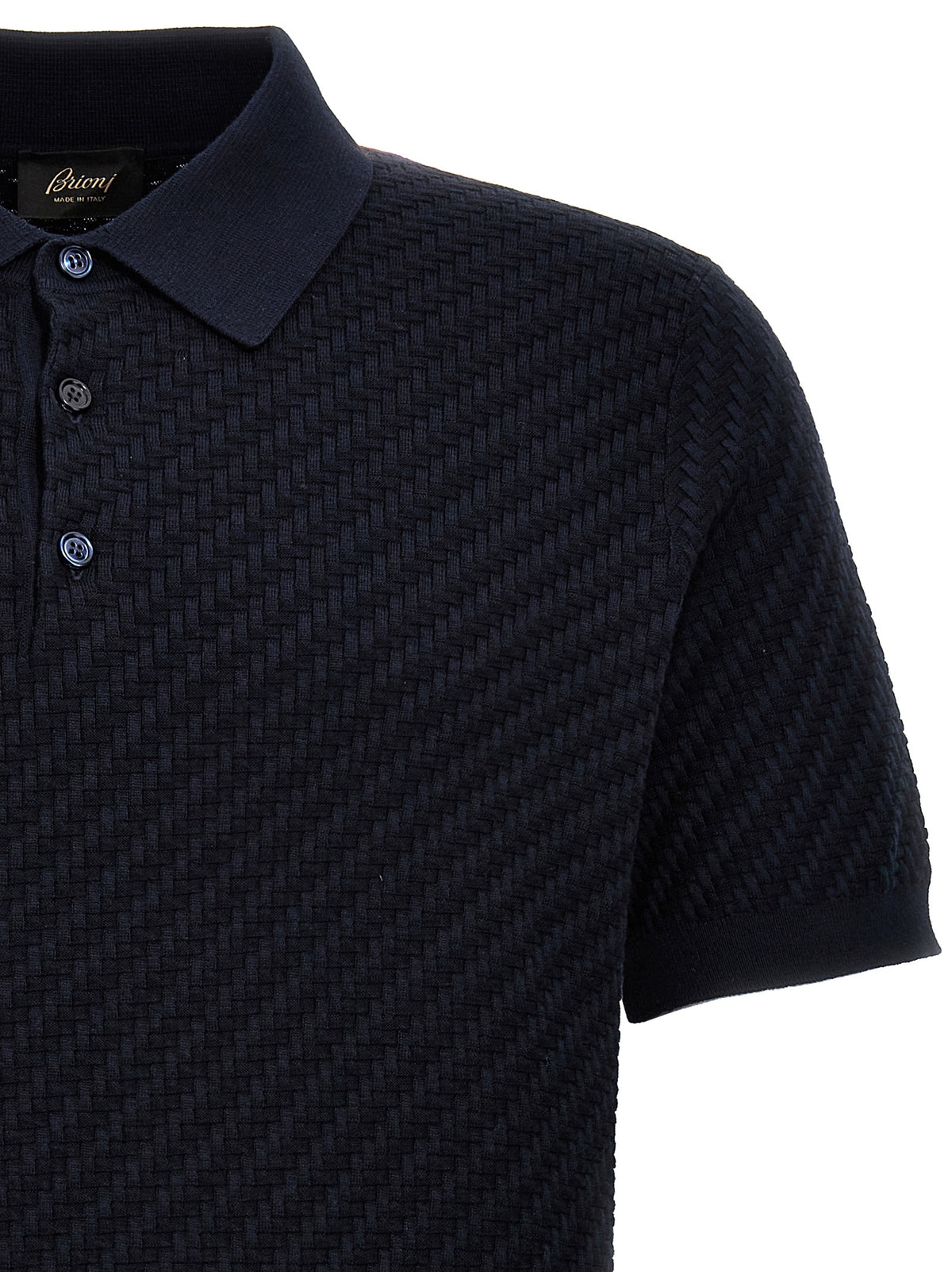 Brioni Blue Cotton Polo Shirt