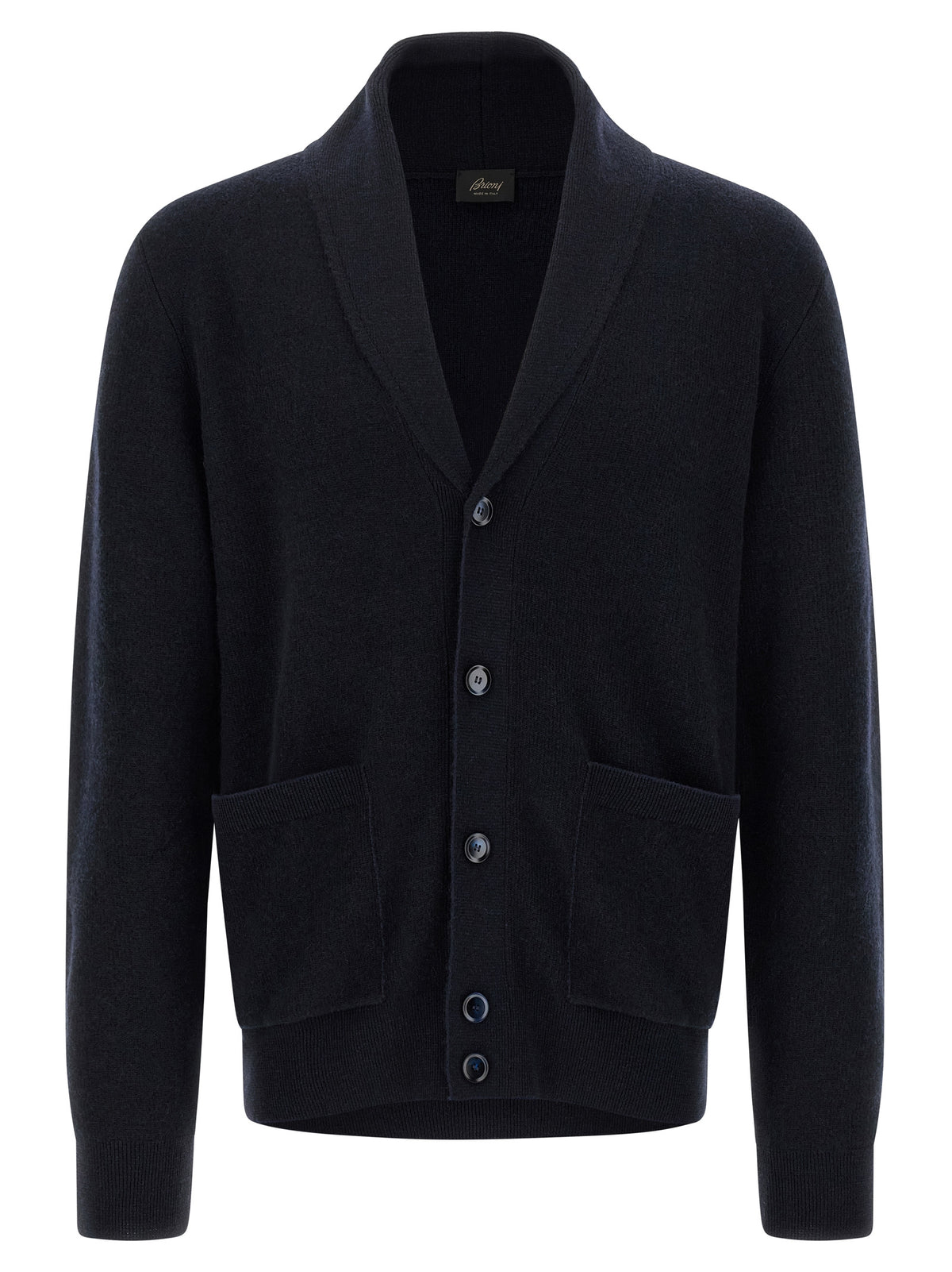 Brioni Blue Cashmere Cardigan
