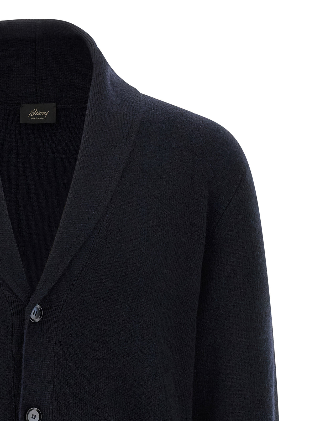 Brioni Blue Cashmere Cardigan