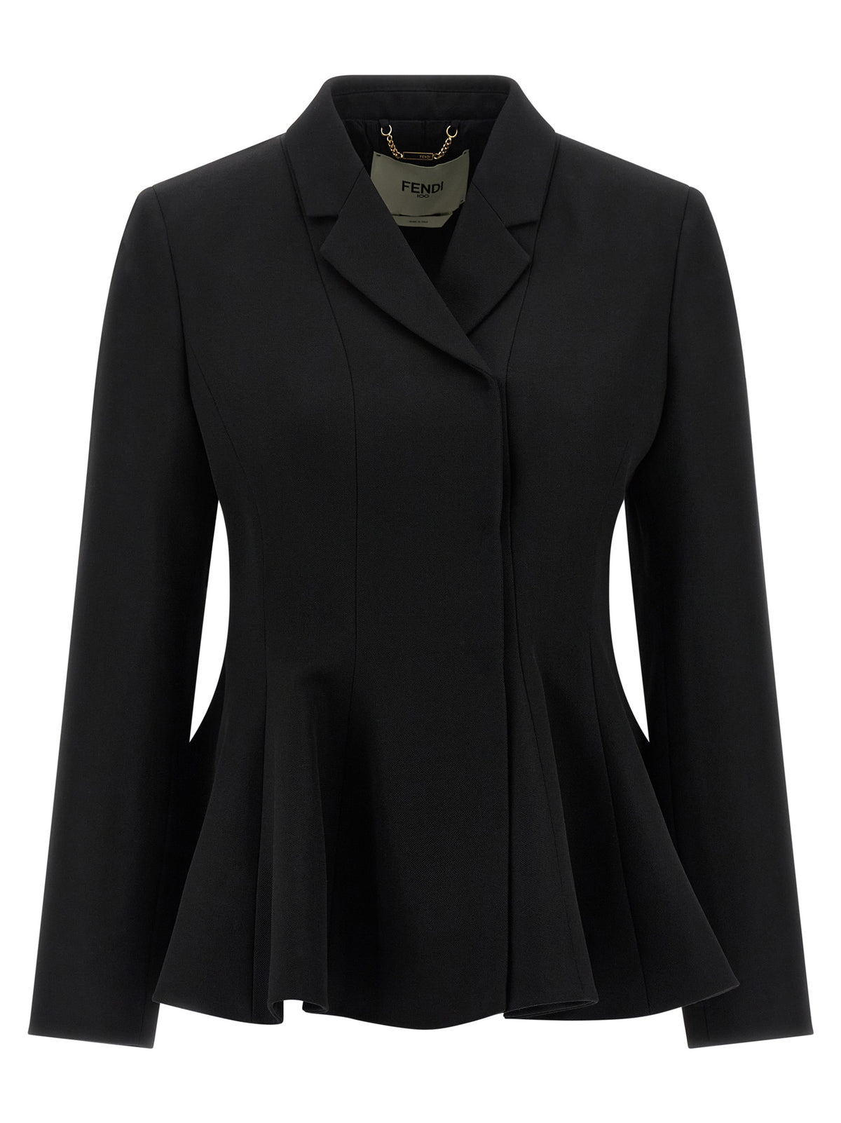 Fendi Black Virgin Wool Blazer
