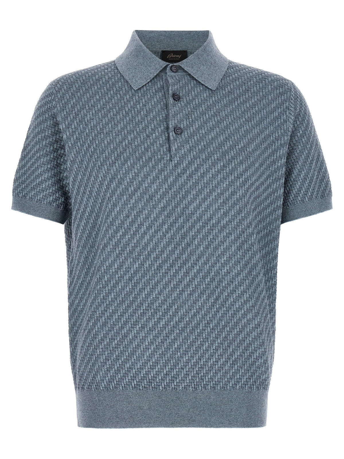 Brioni Blue Cotton Polo Shirt