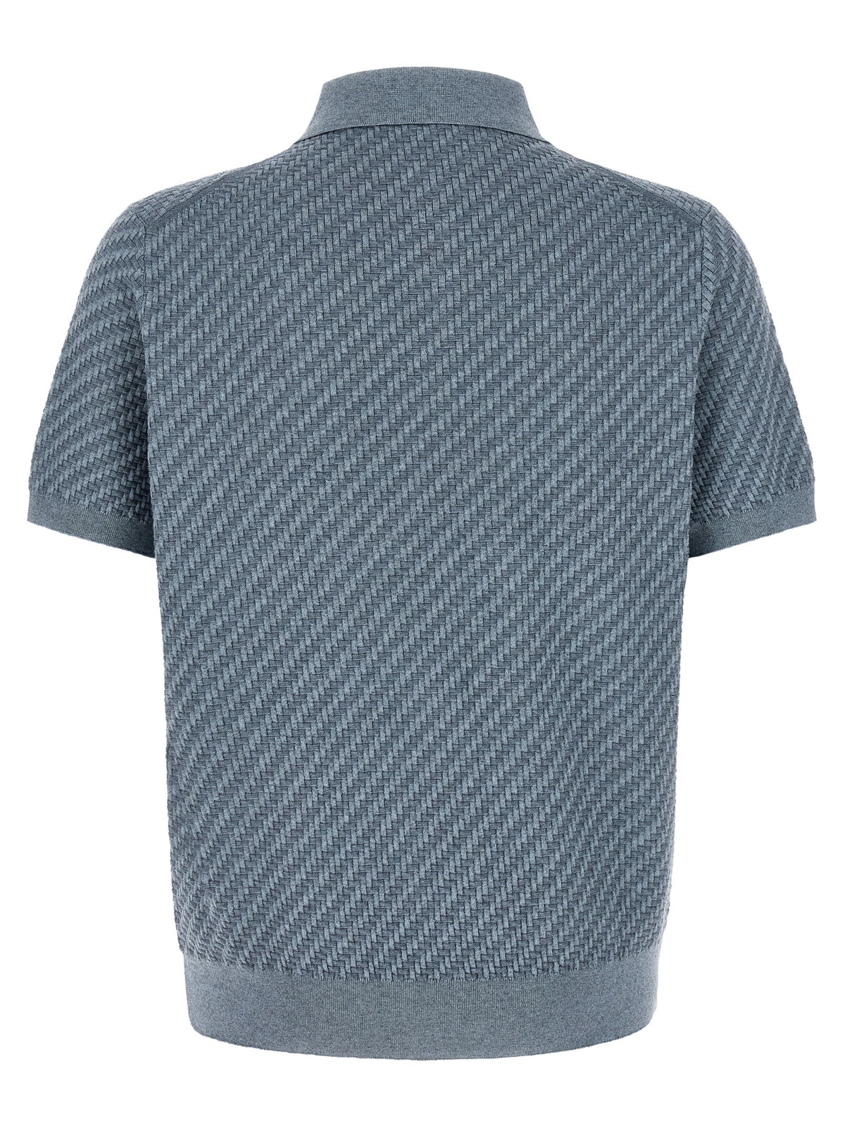 Brioni Blue Cotton Polo Shirt