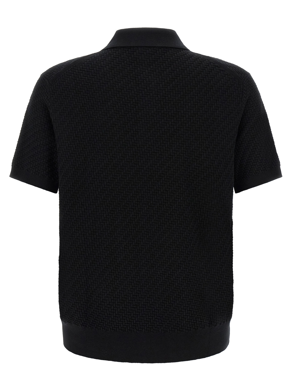 Brioni Black Cotton Polo Shirt