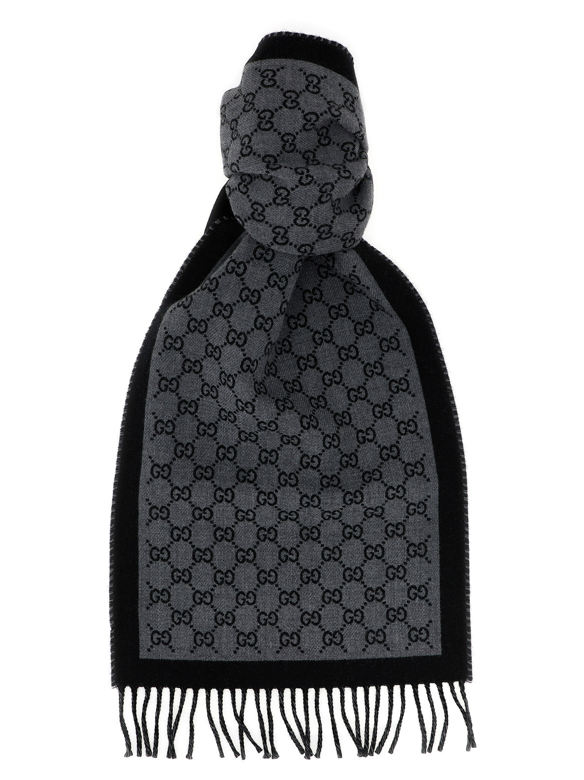Gucci Gray Wool Scarf