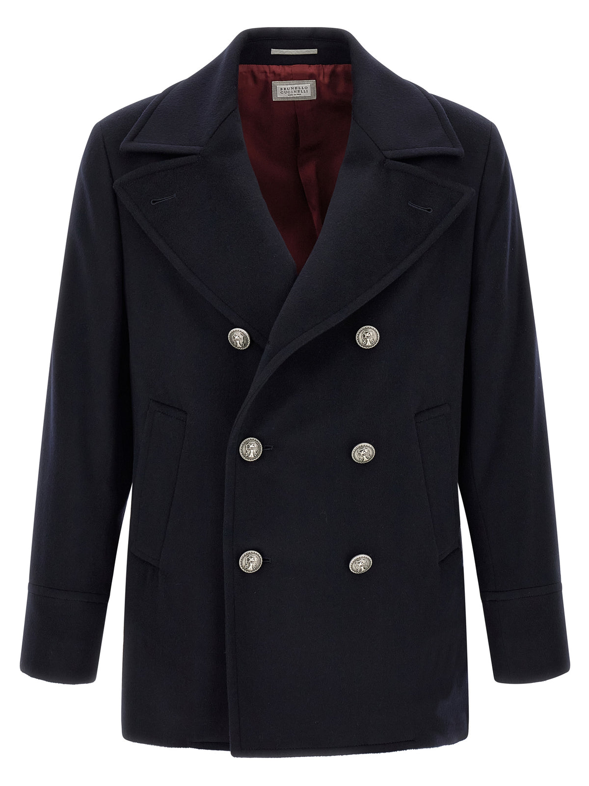 Brunello Cucinelli Blue Virgin Wool Coat