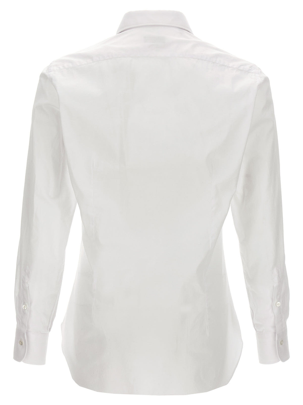 Barba Napoli White Cotton Blouse