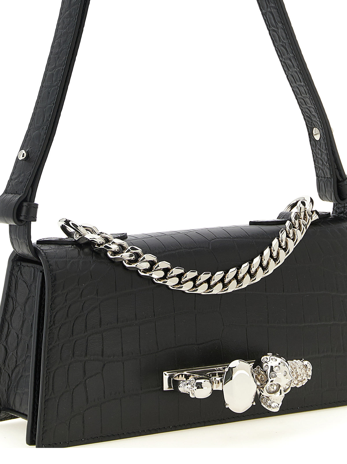 Alexander McQueen Black Calfskin Shoulder Bag