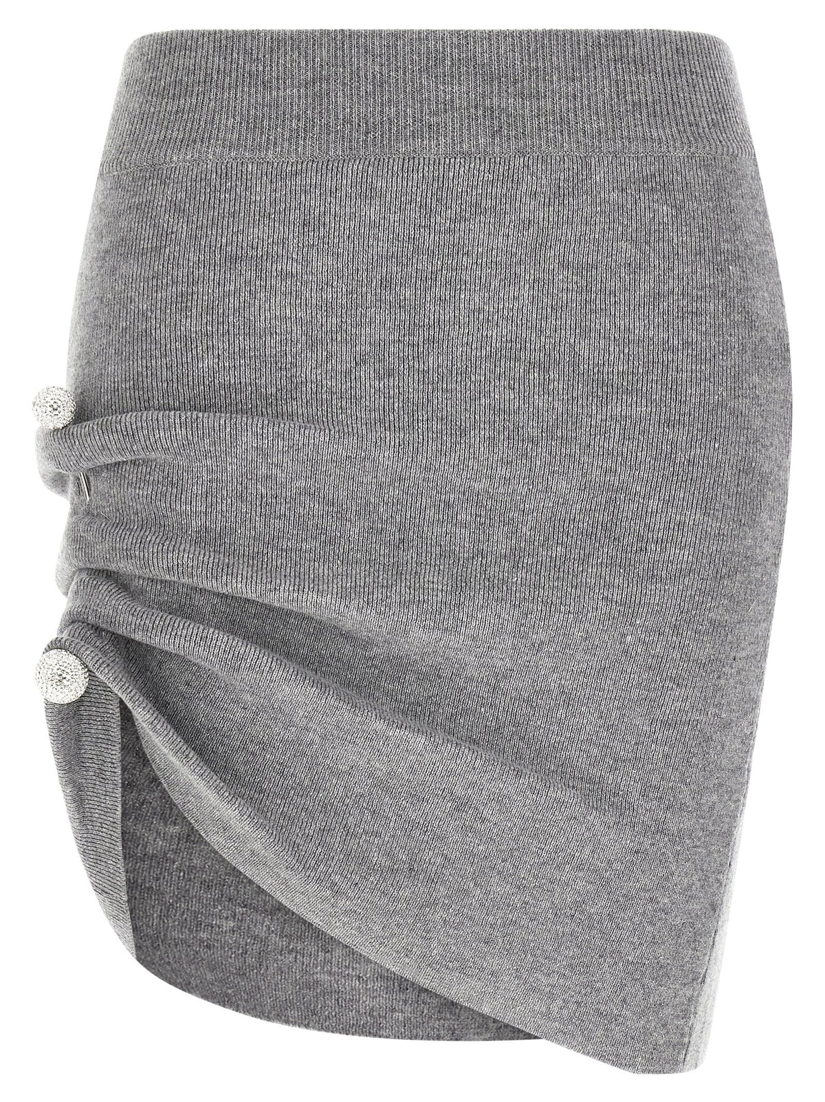 Giuseppe Di Morabito Gray Virgin Wool Long Skirt