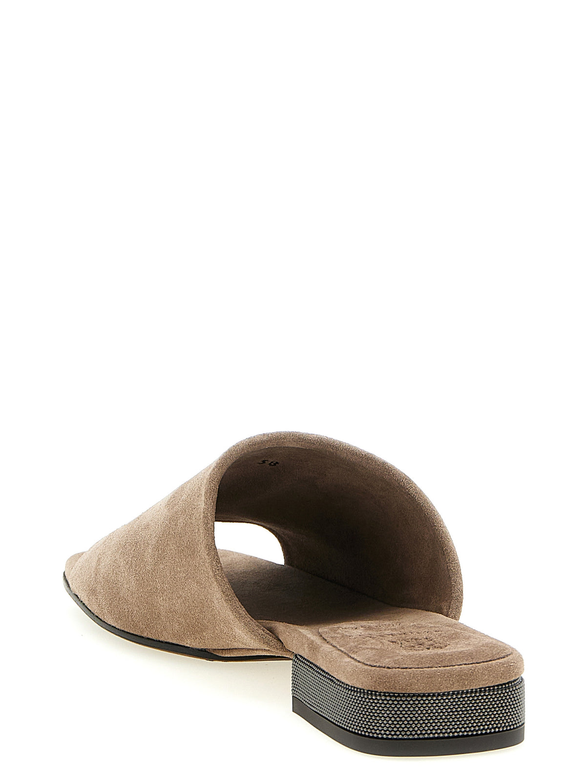 Brunello Cucinelli Brown Calfskin Slides
