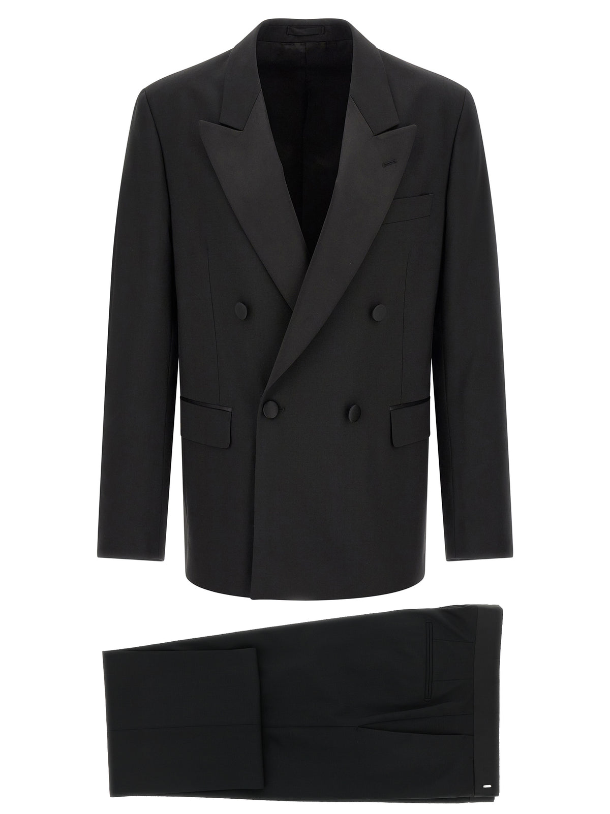 Lardini Black Virgin Wool Tuxedo
