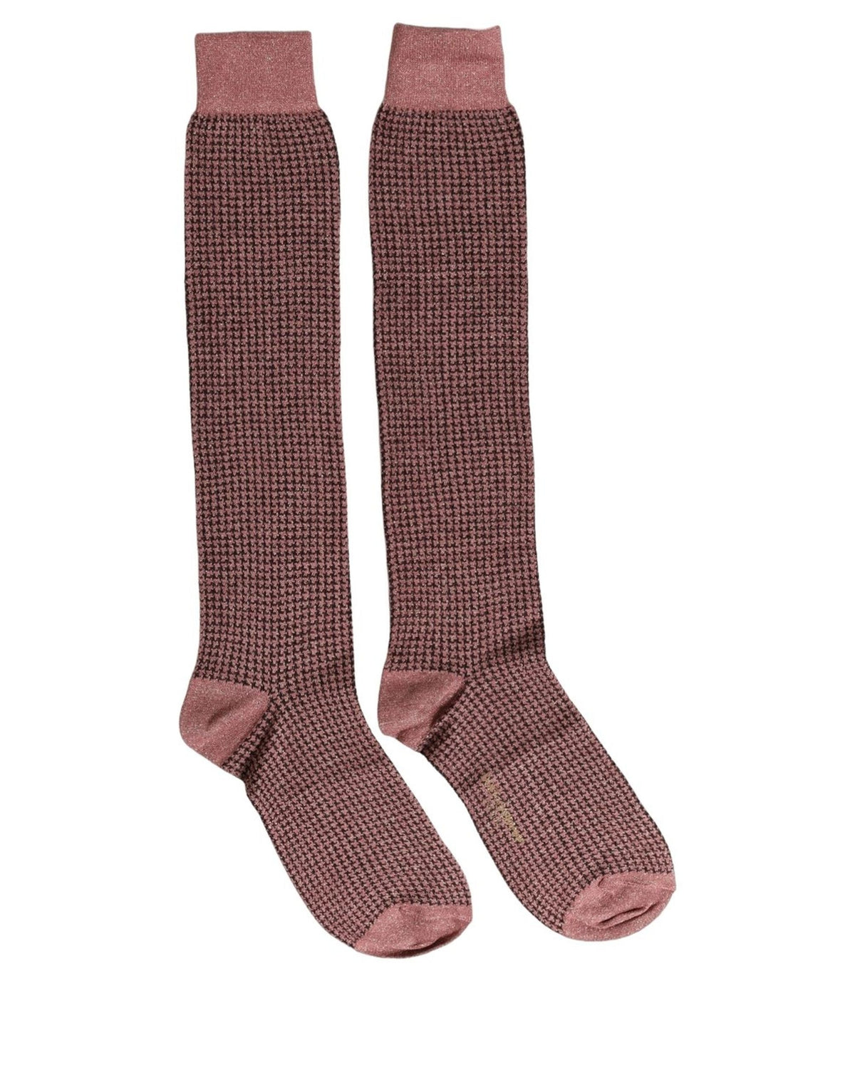 Dolce & Gabbana Dusty Pink Viscose Over The Calf Accessory Socks