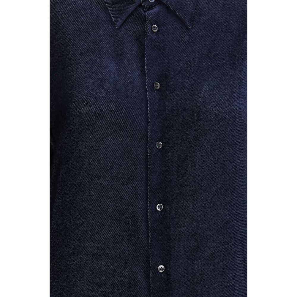 Giorgio Armani Blue Silk Dress Shirt
