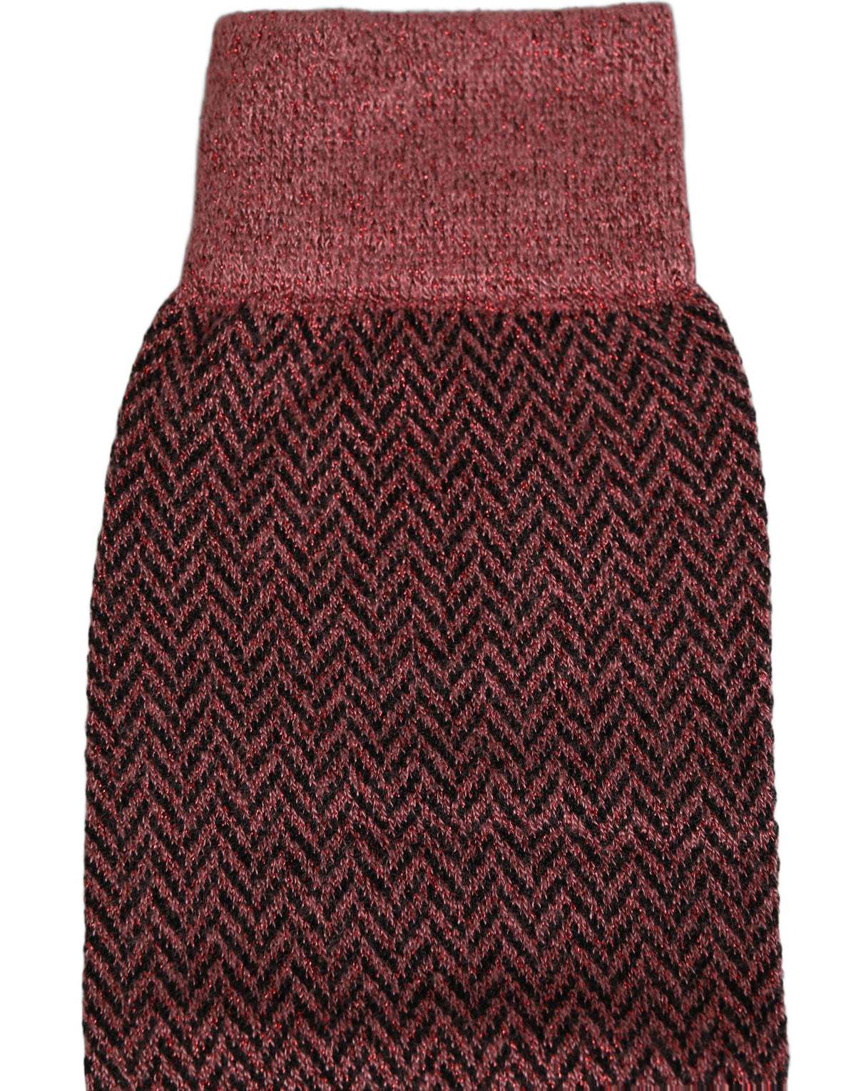 Dolce & Gabbana Burgundy Viscose Over The Calf Accessory Socks