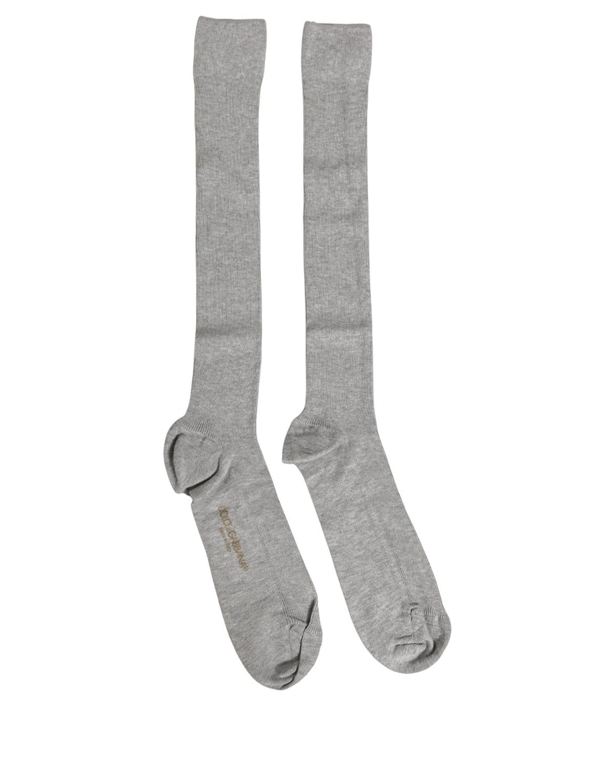 Dolce & Gabbana Men Gray Viscose Over The Calf Accessory Socks