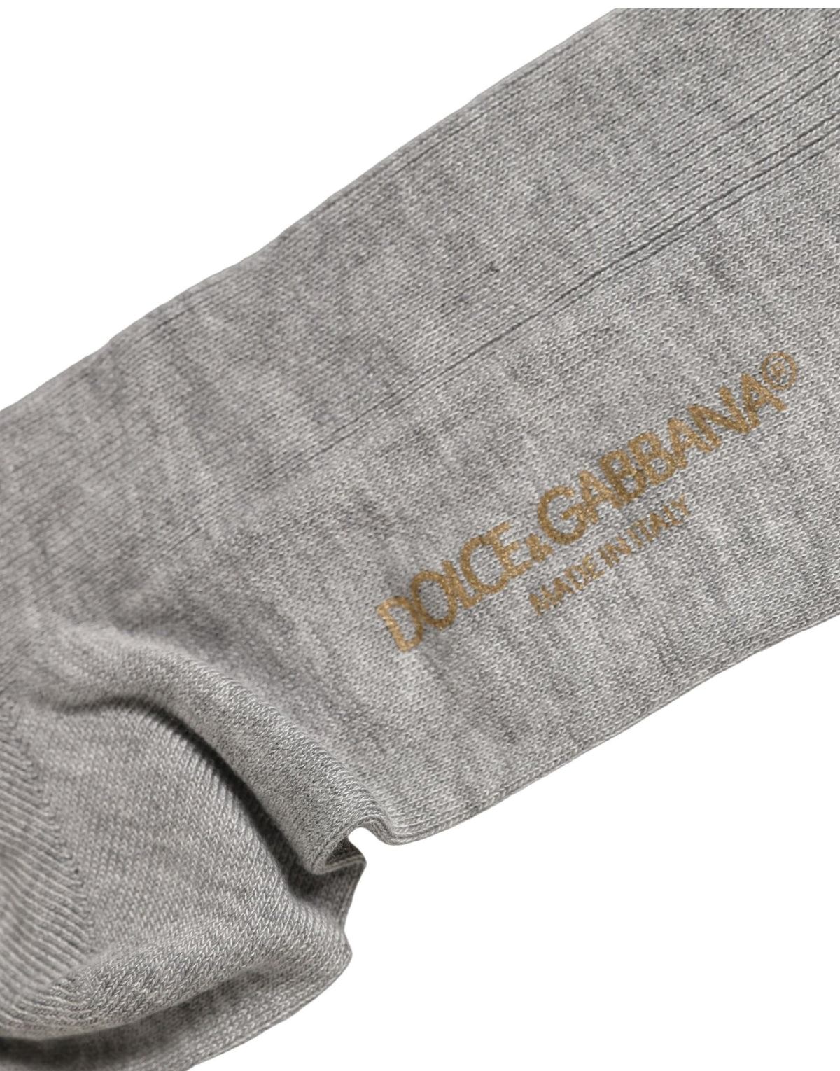 Dolce & Gabbana Men Gray Viscose Over The Calf Accessory Socks