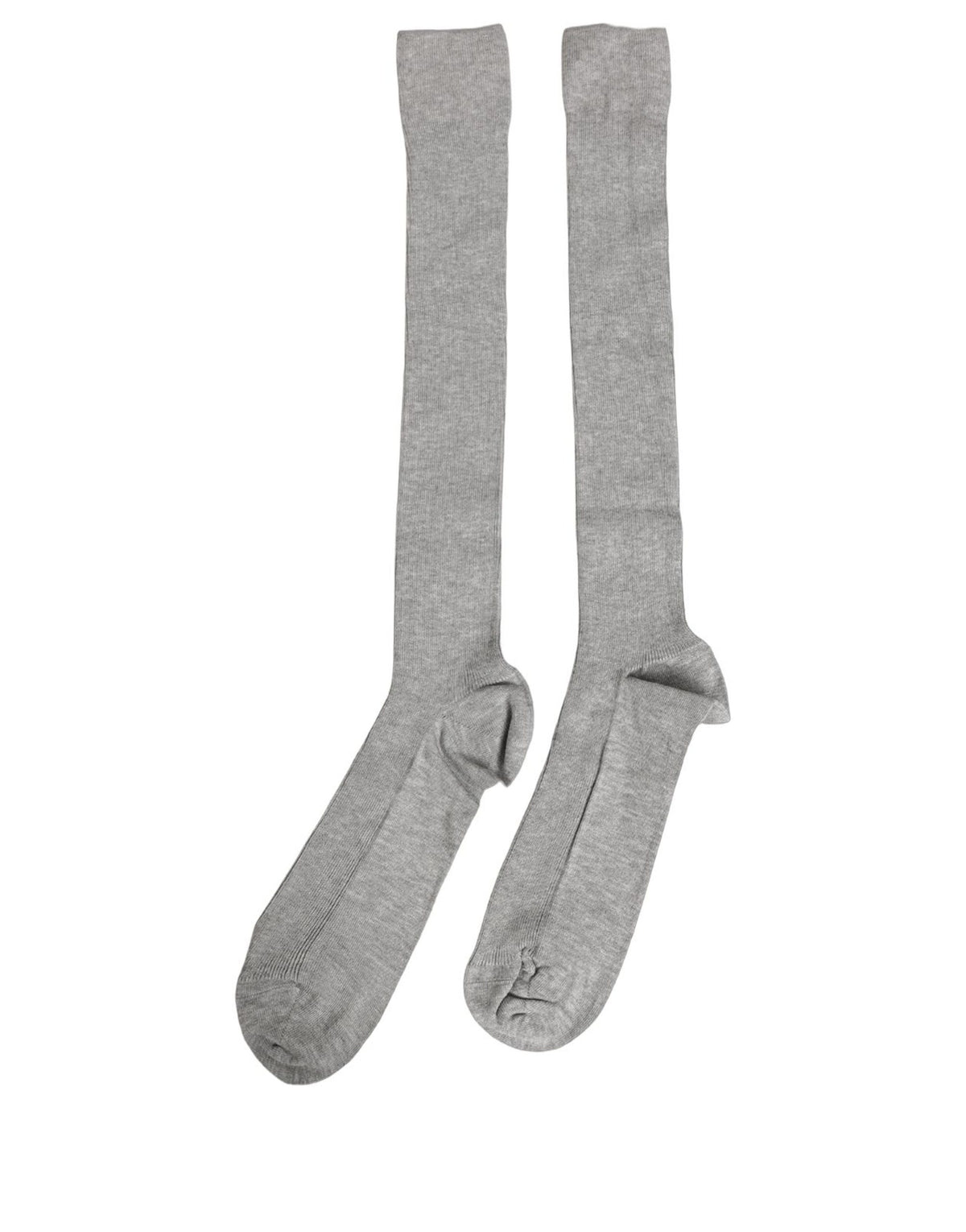 Dolce & Gabbana Men Gray Viscose Over The Calf Accessory Socks