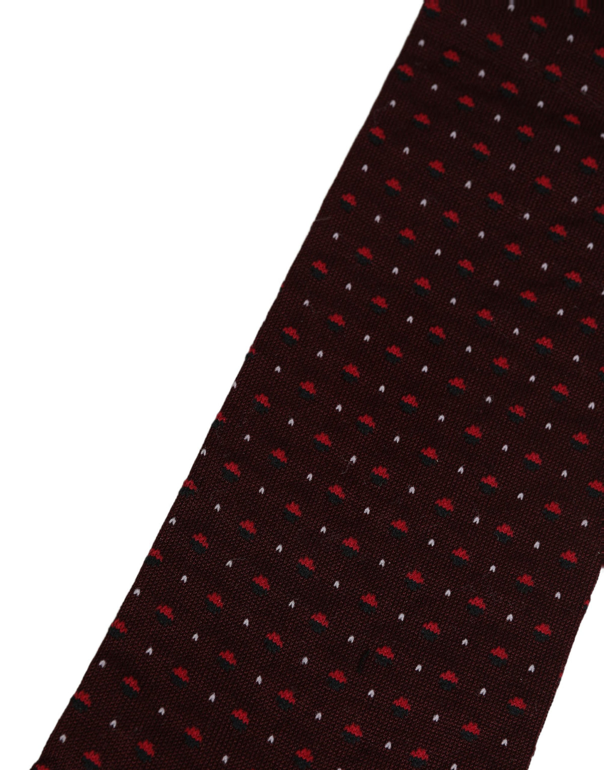 Dolce & Gabbana Burgundy Polka Dot Over The Calf Accessory Socks