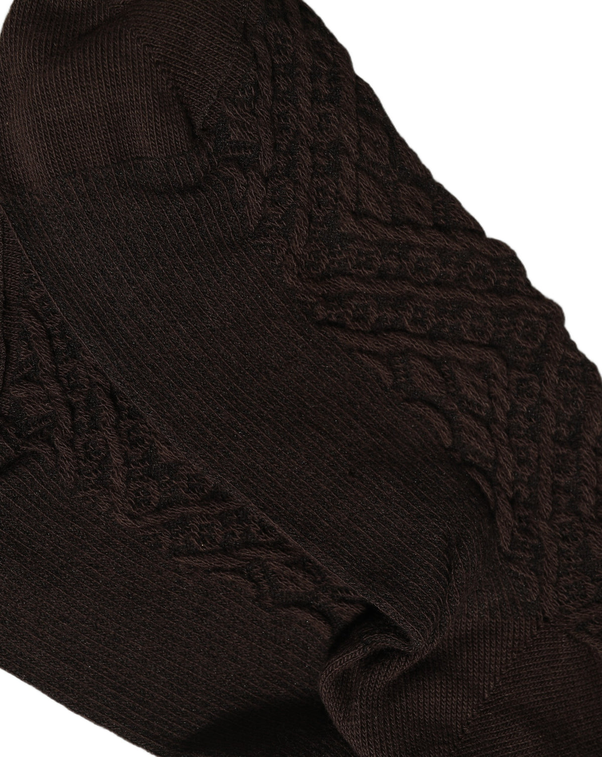 Dolce & Gabbana Dark Brown Cotton Knit Knee High Accessory One Size Socks