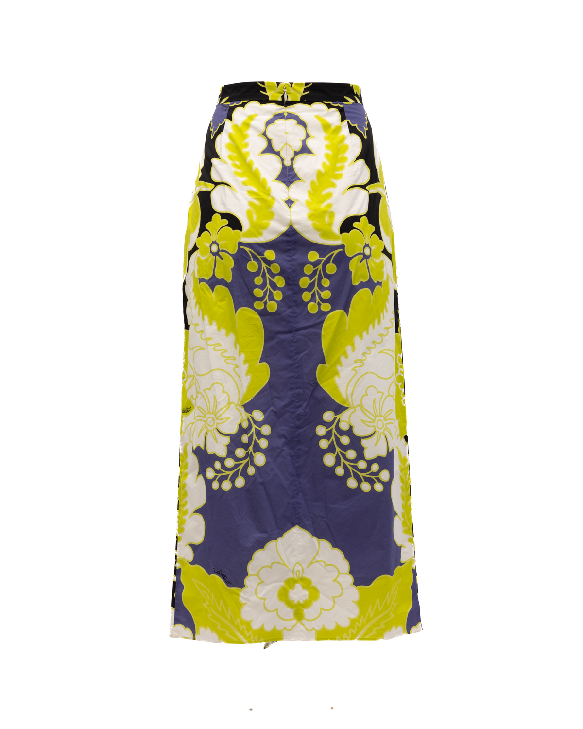 Valentino Garavani Women Floral Skirt in Black, Lime Green, White Details