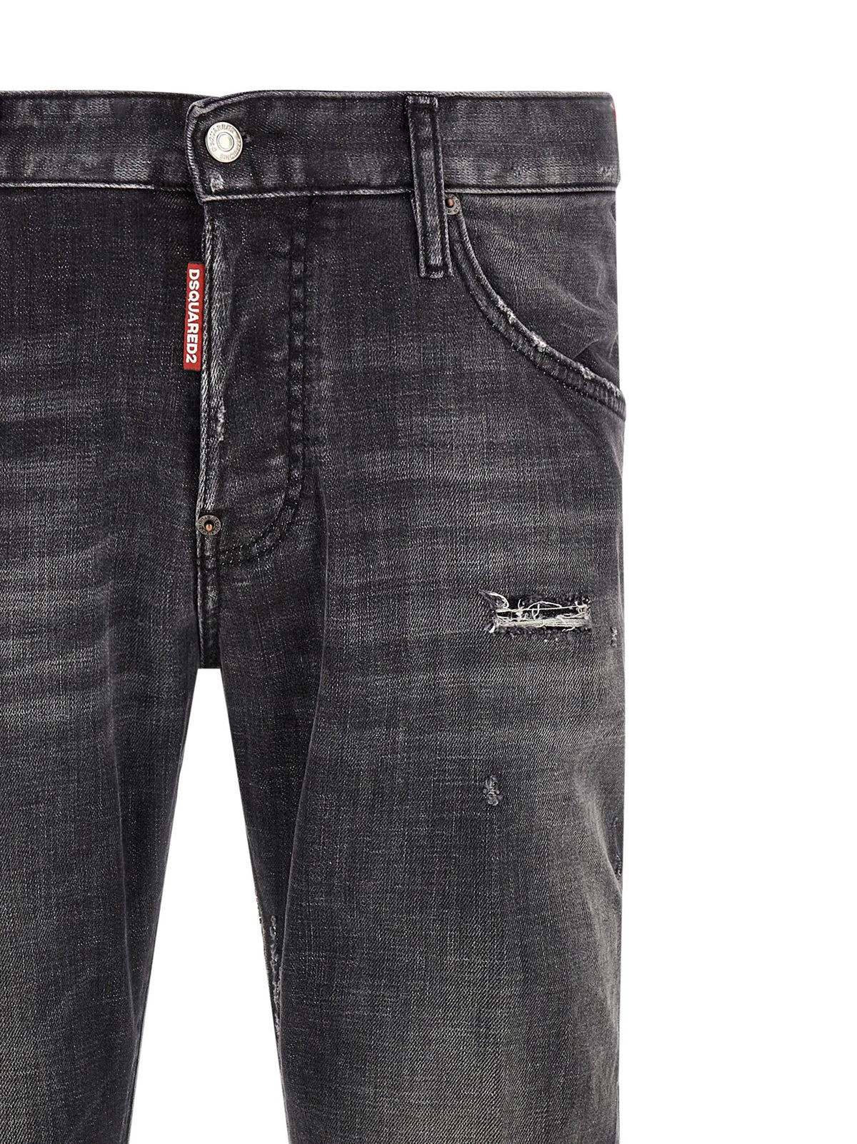 Dsquared² Gray Cotton Skinny Jeans
