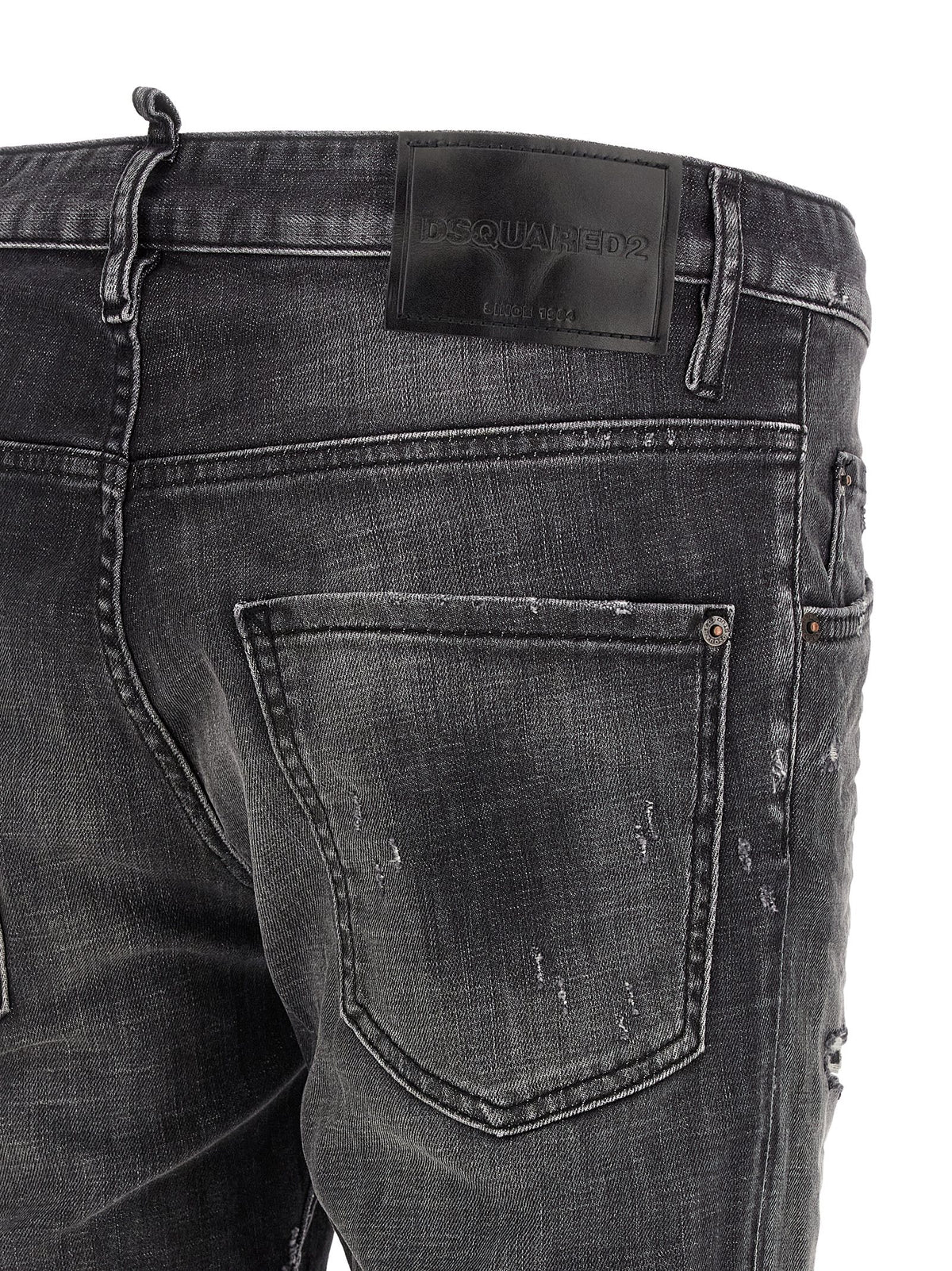 Dsquared² Gray Cotton Skinny Jeans