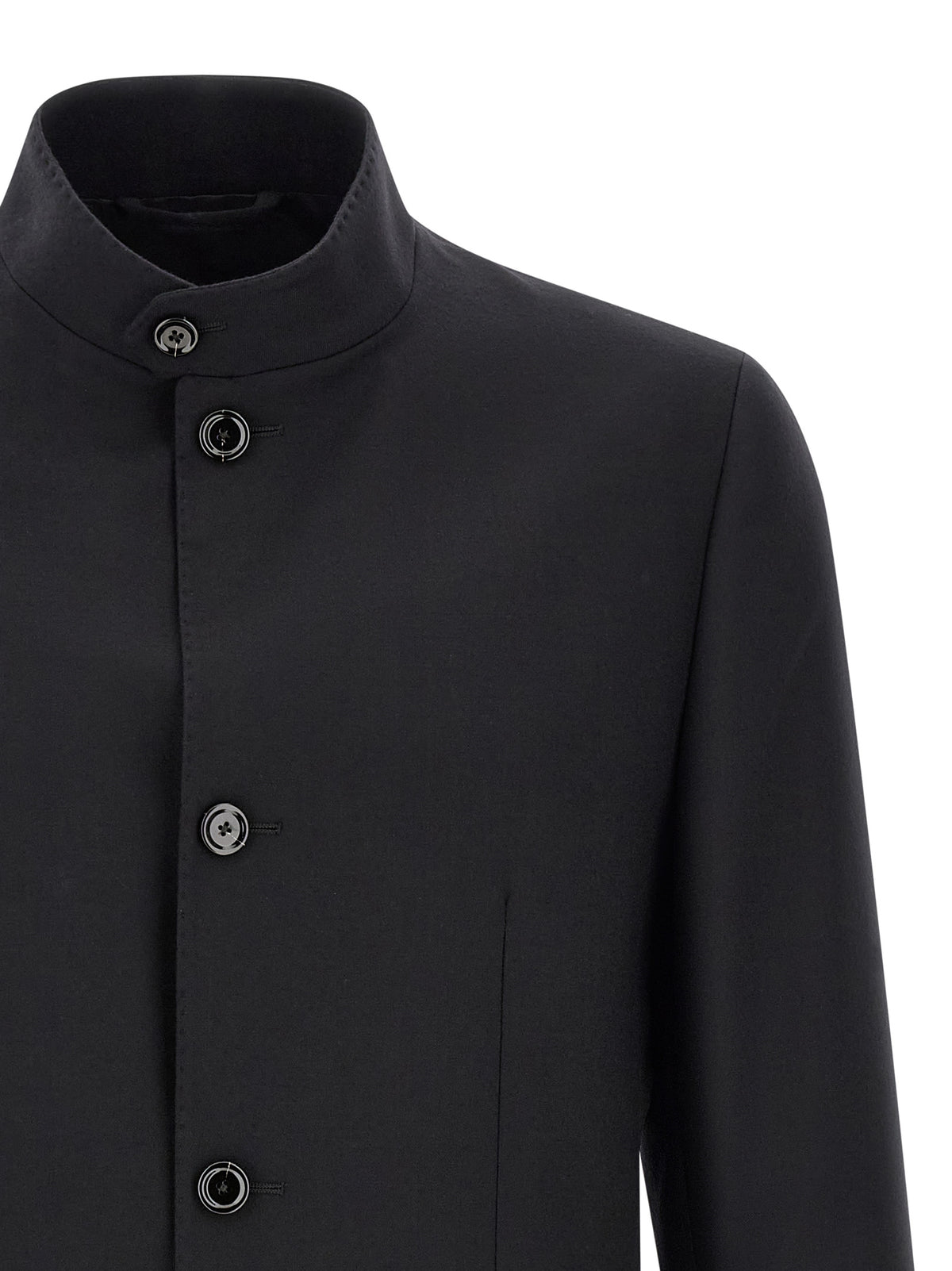 Lardini Black Virgin Wool Blazer