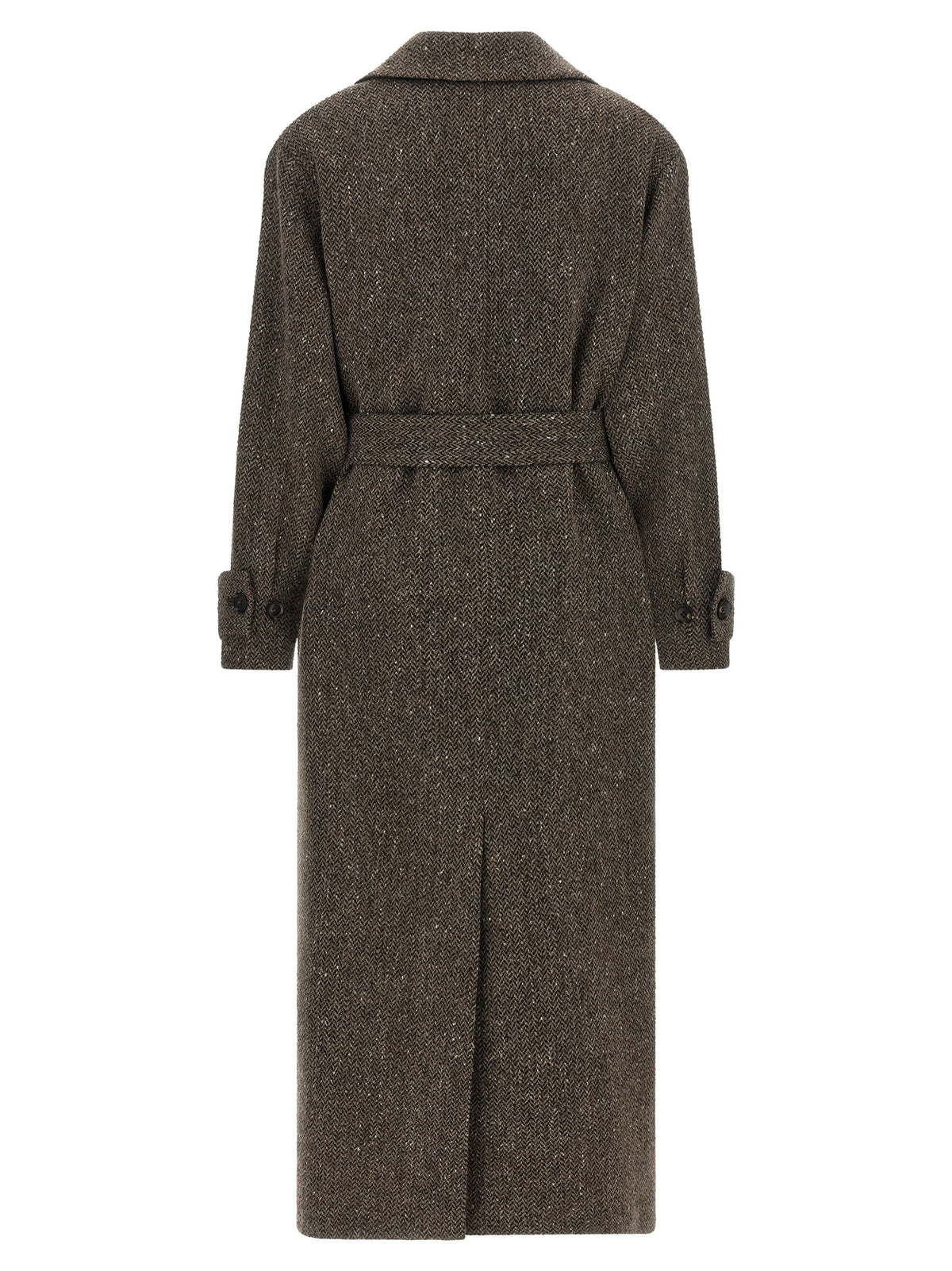 Kiton Brown Virgin Wool Coat