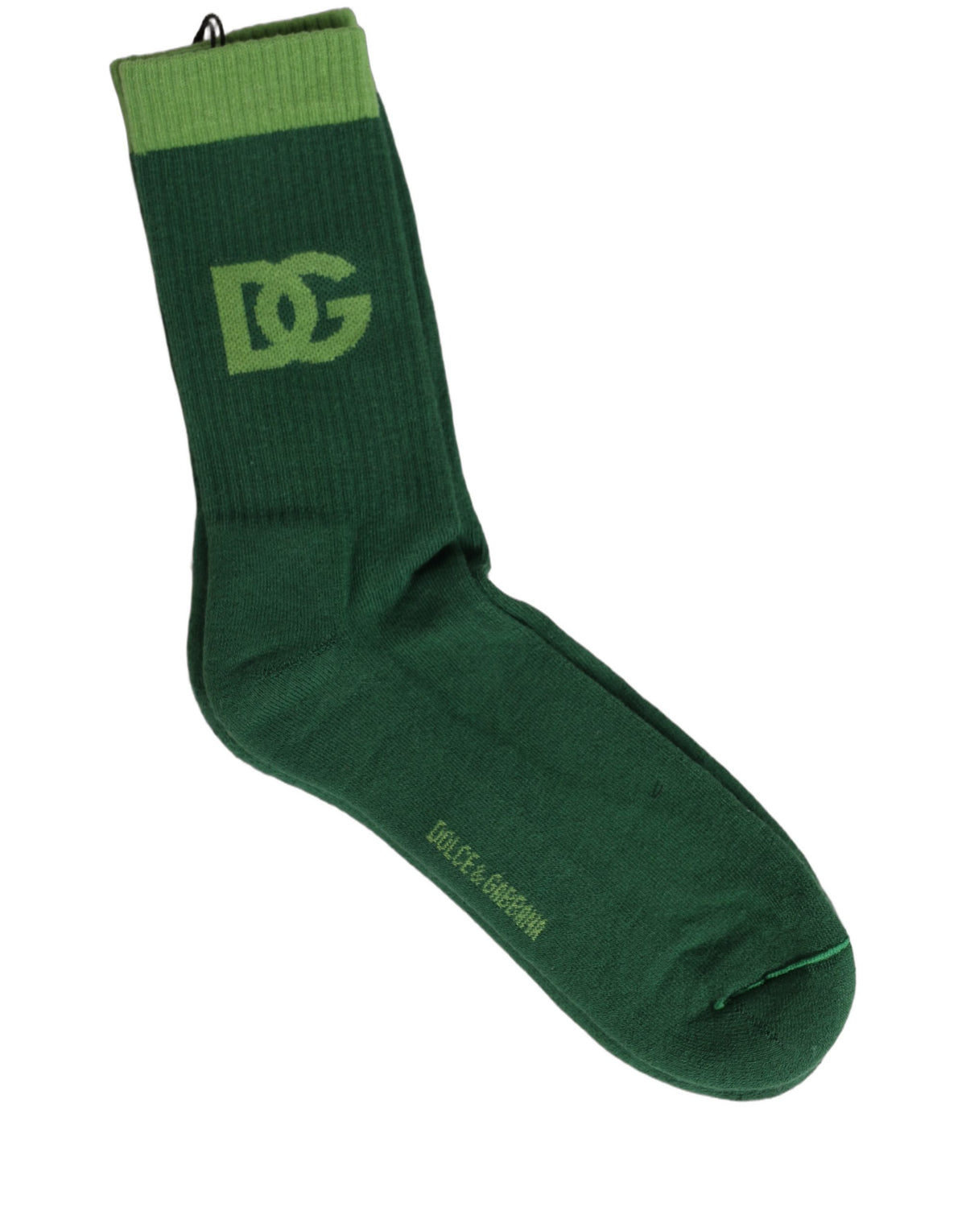 Dolce & Gabbana Green DG Logo Nylon Mid Calf Accessory Socks