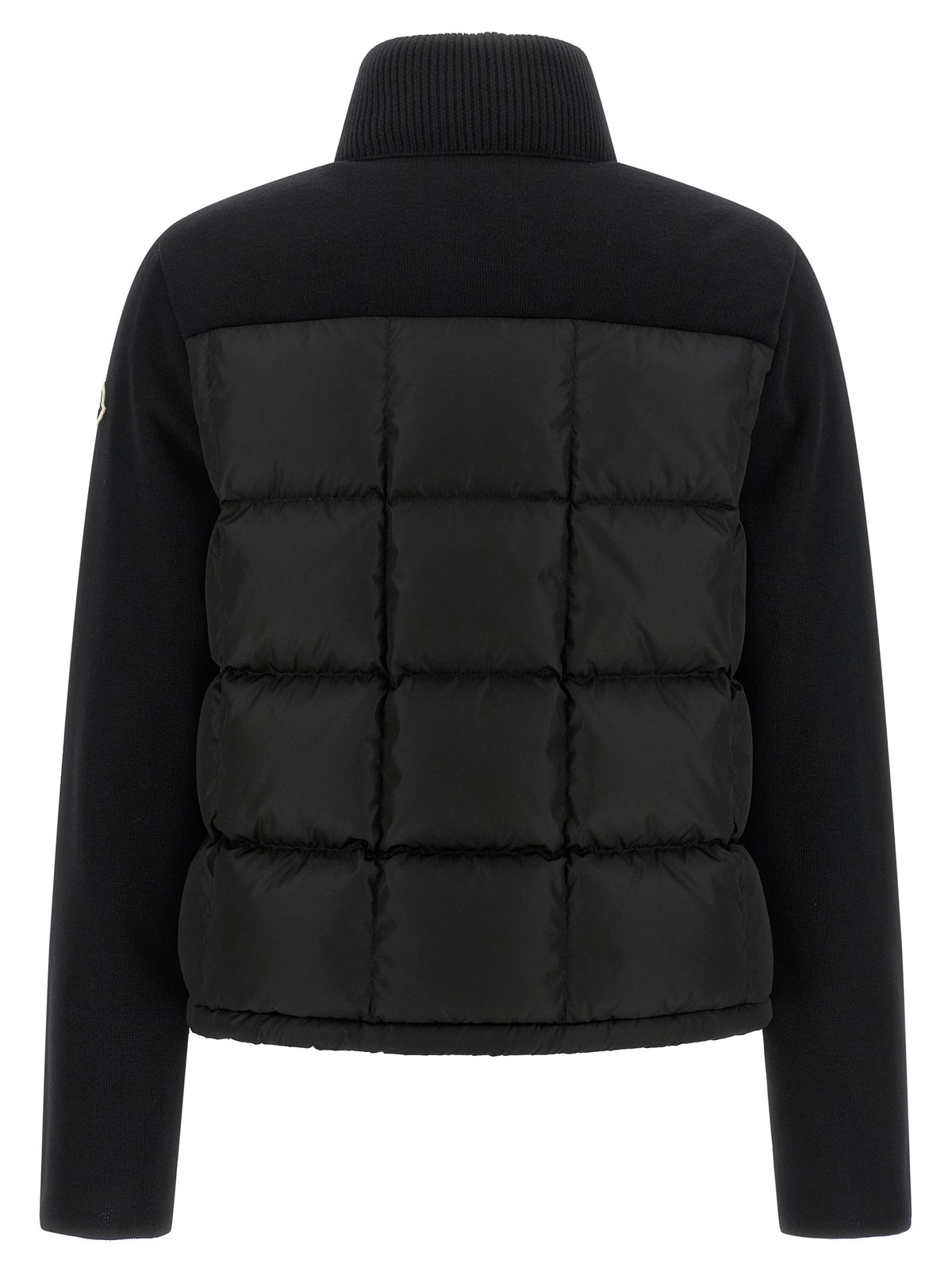 Moncler Black Virgin Wool Cardigan