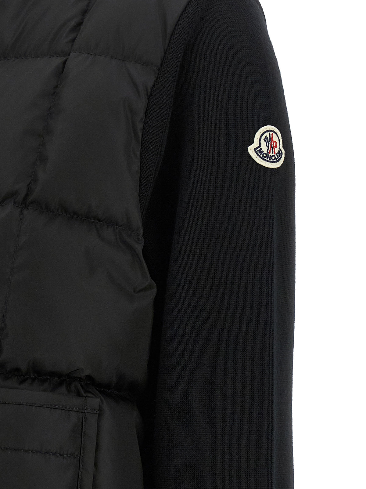Moncler Black Virgin Wool Cardigan