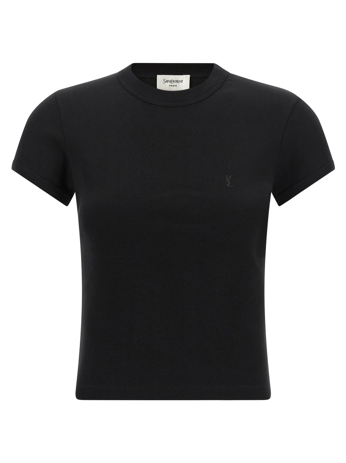 Saint Laurent Black Cotton T-Shirt