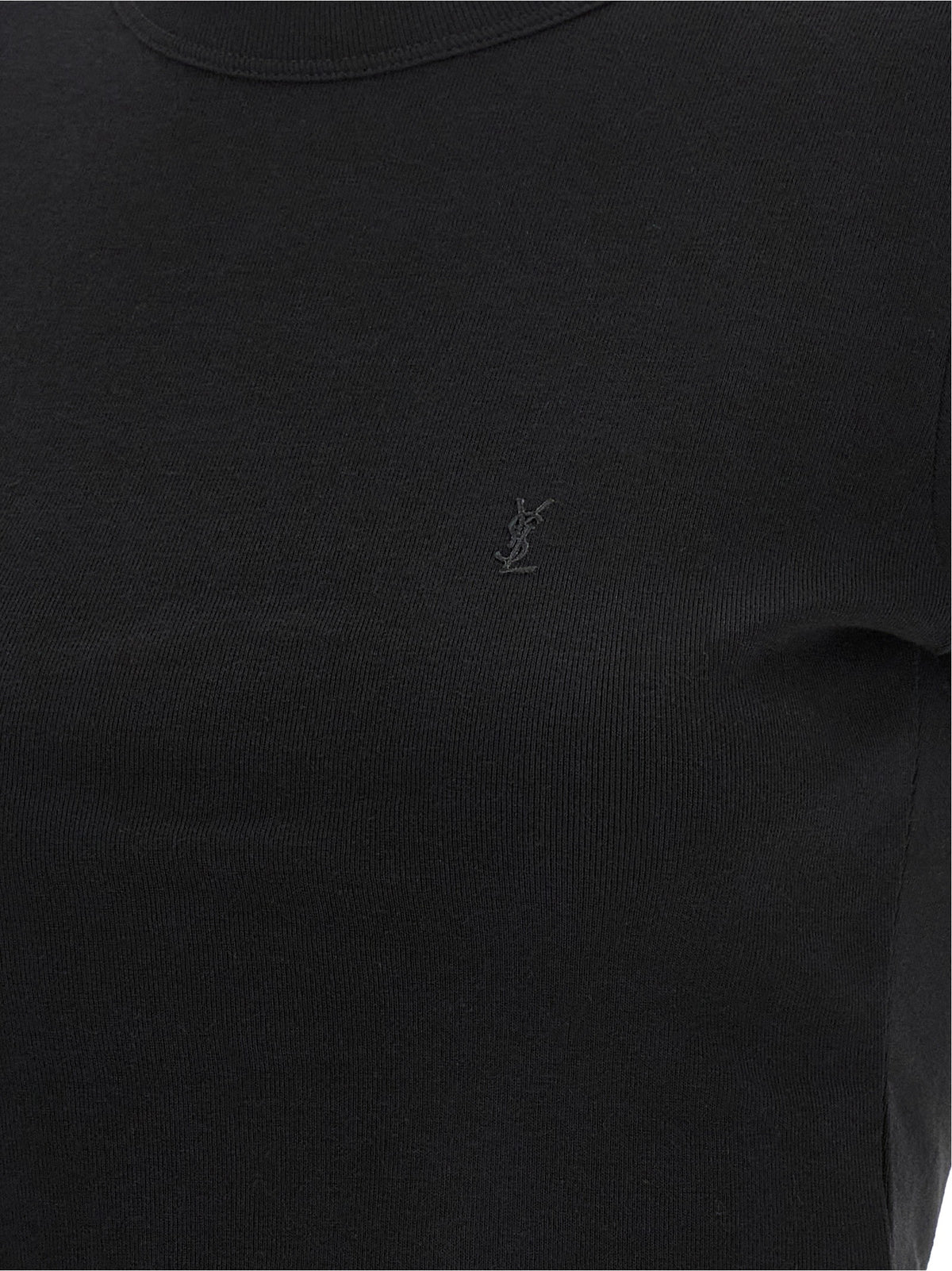 Saint Laurent Black Cotton T-Shirt