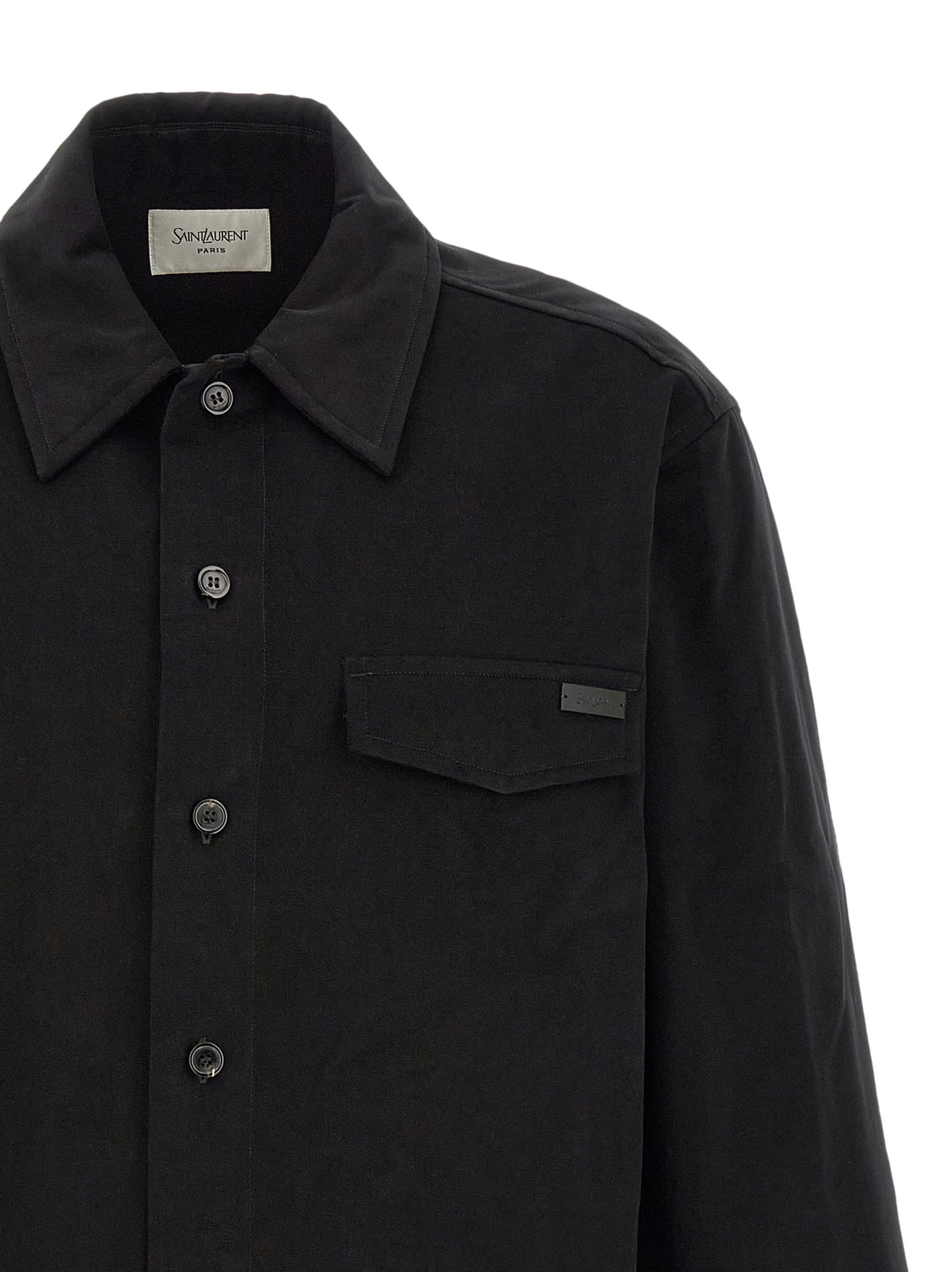 Saint Laurent Black Cotton Blouse