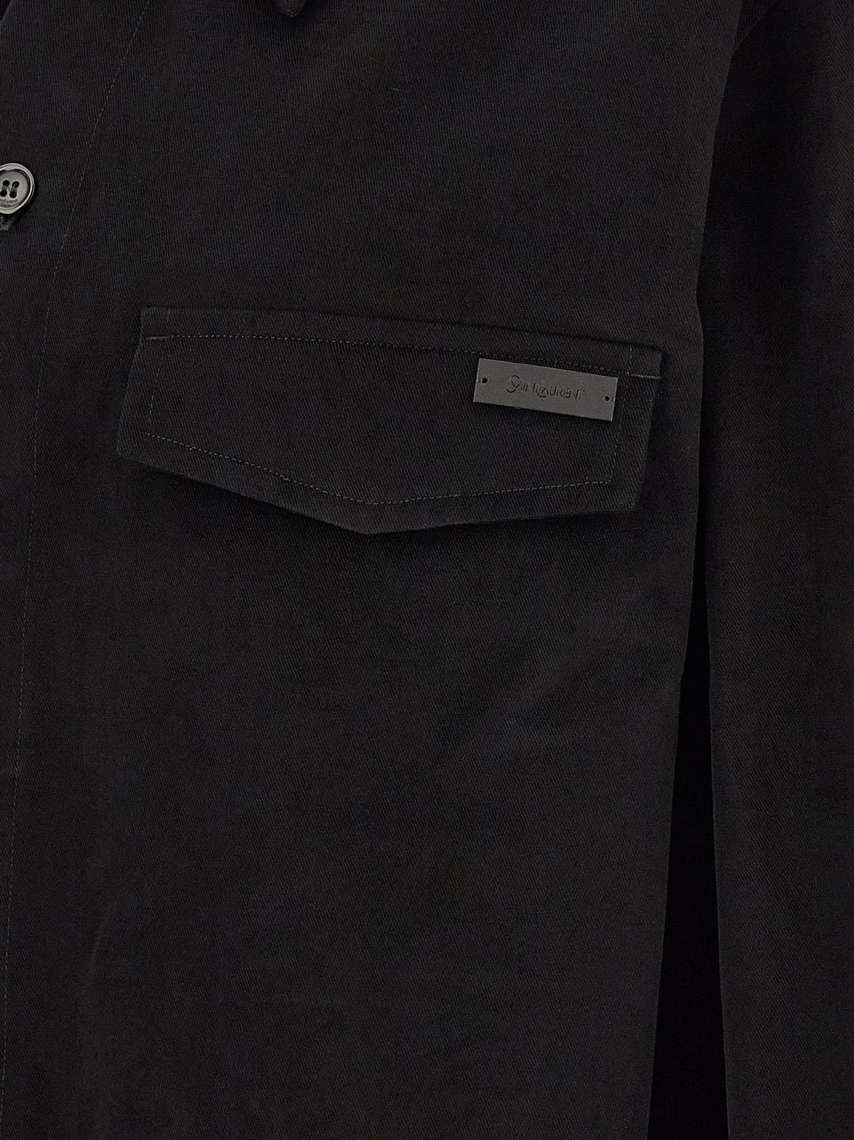 Saint Laurent Black Cotton Blouse