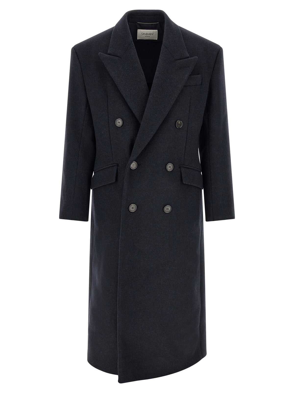 Saint Laurent Blue Wool Coat