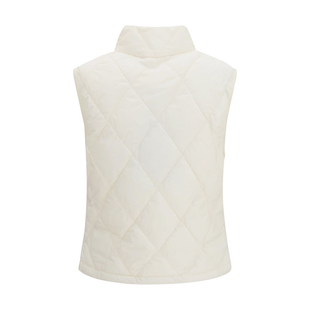 Burberry White Polyester Sleeveless Jacket