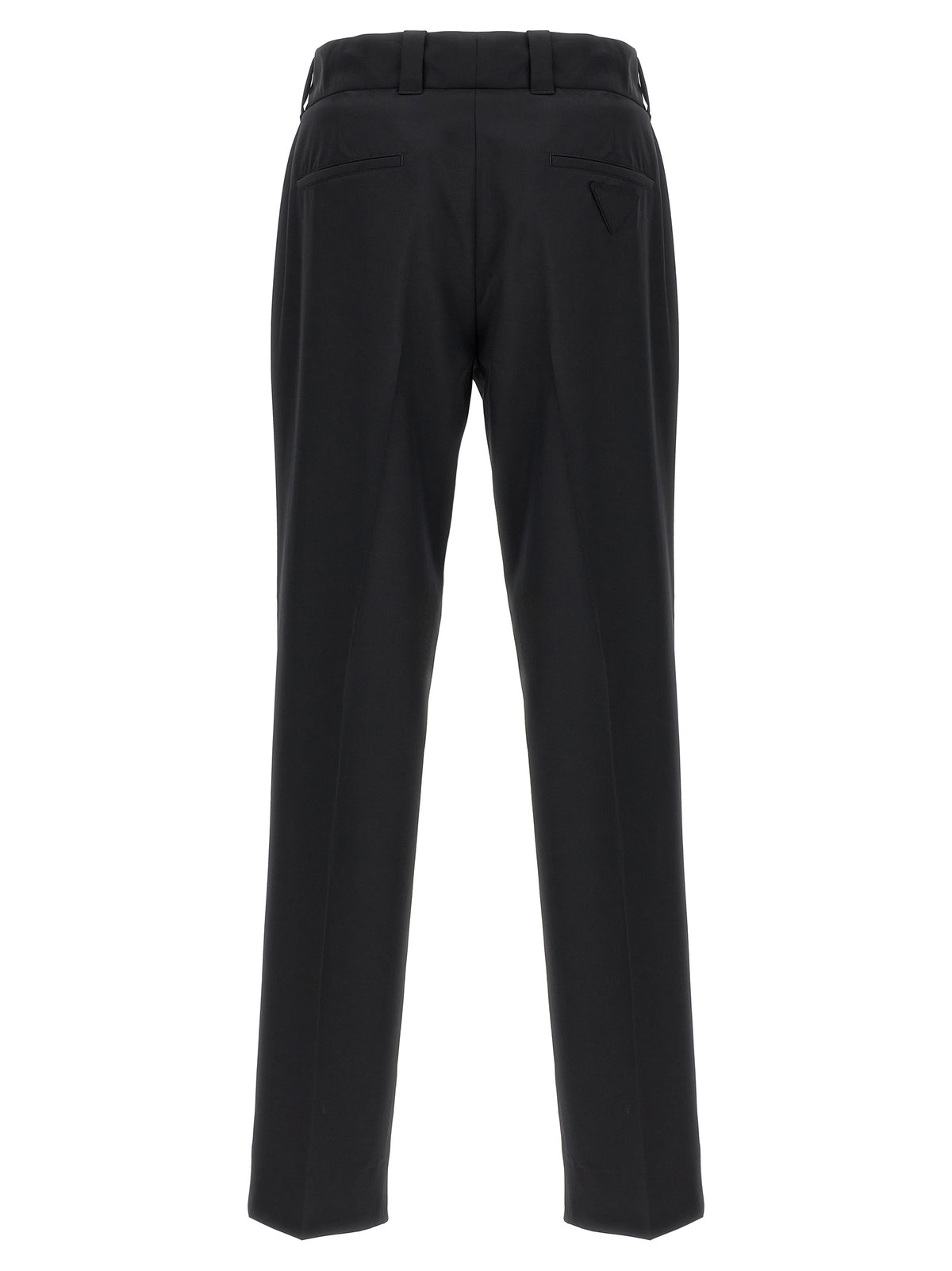 Prada Black Virgin Wool Casual Pants