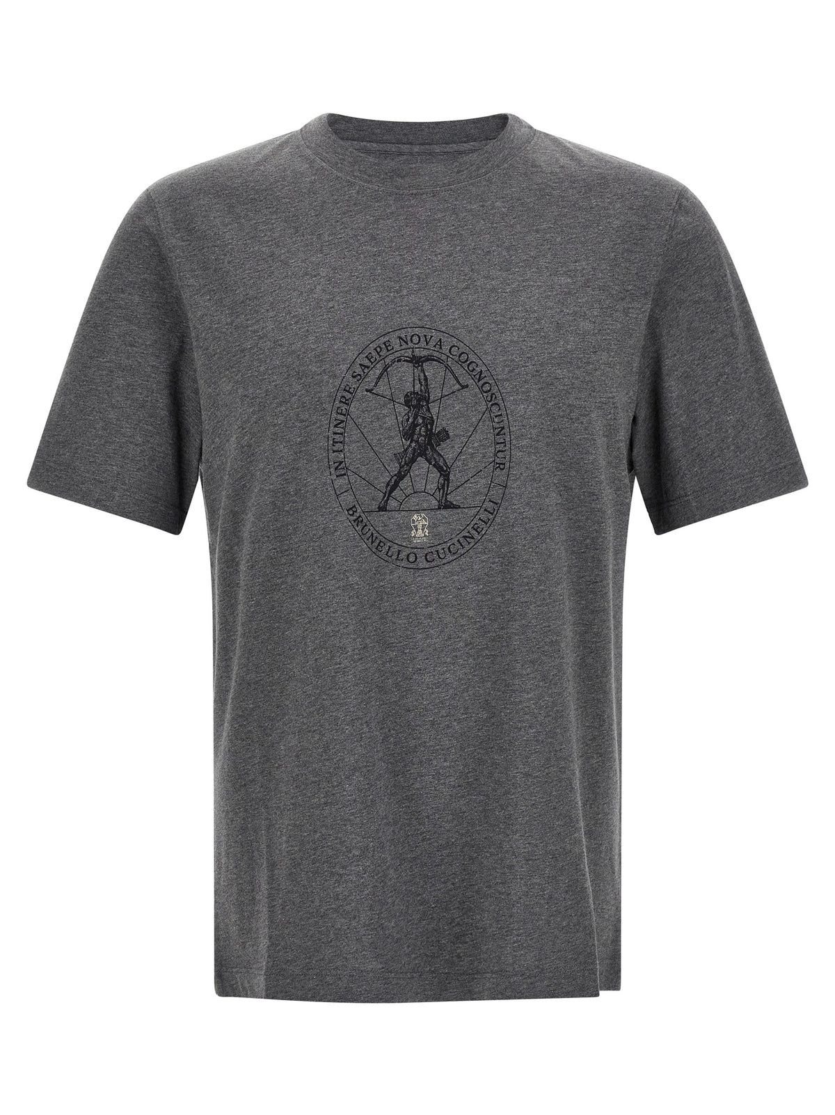 Brunello Cucinelli Gray Cotton T-Shirt