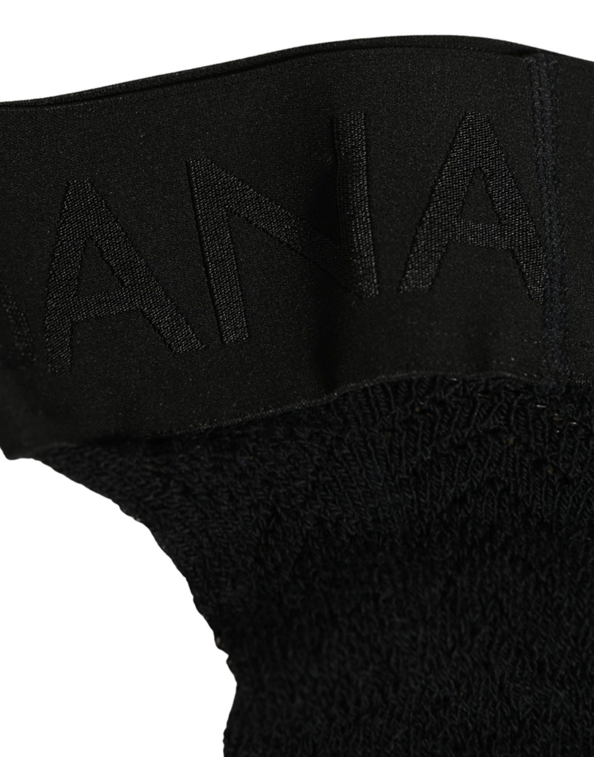 Dolce & Gabbana Black Wool Logo Calf Long Women Accessory Socks