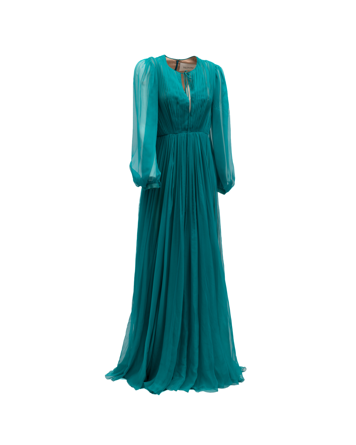 Valentino Garavani Teal Long Cocktail Dress